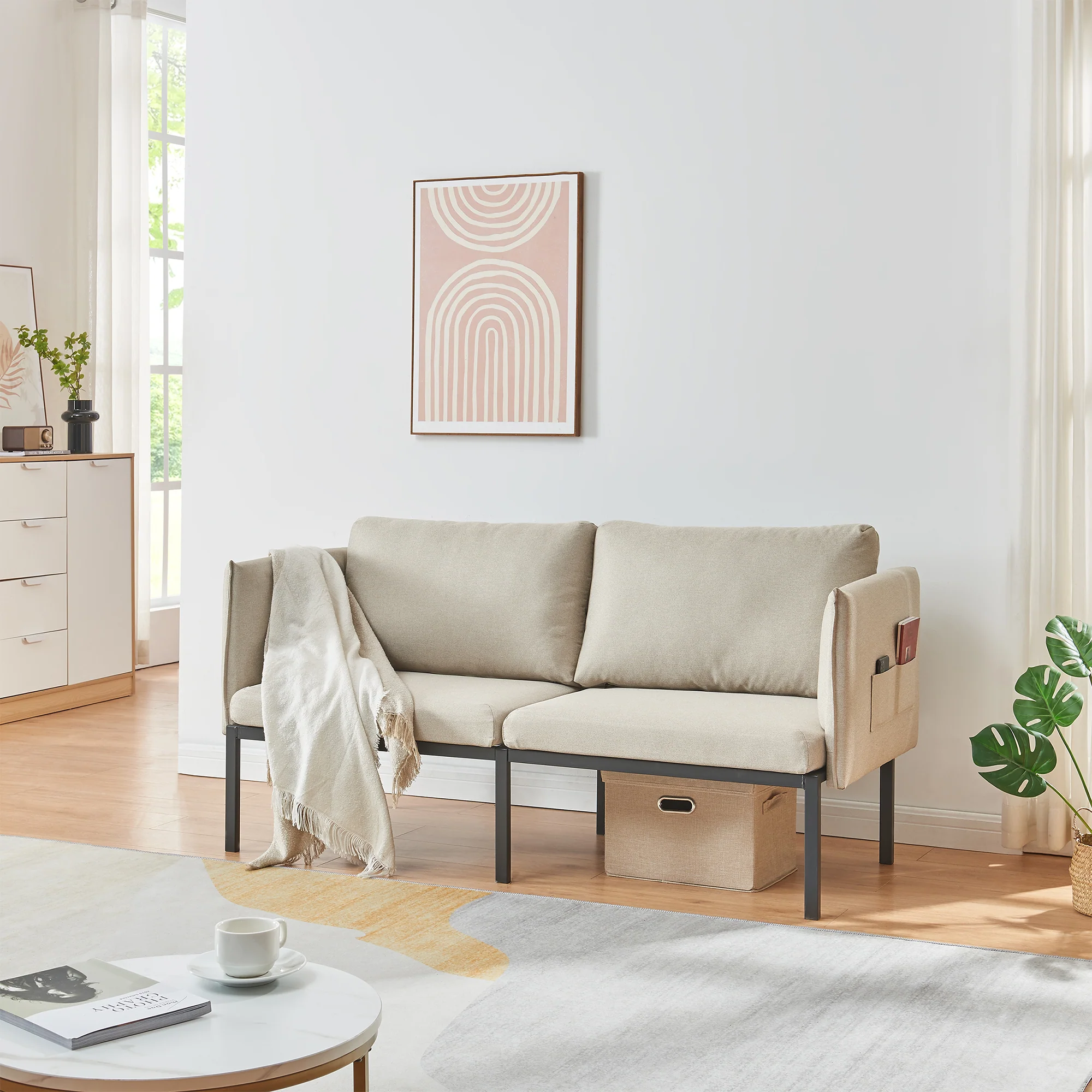 2-zitsbank Kamar 158x79x63 cm [en.casa] - Image 4