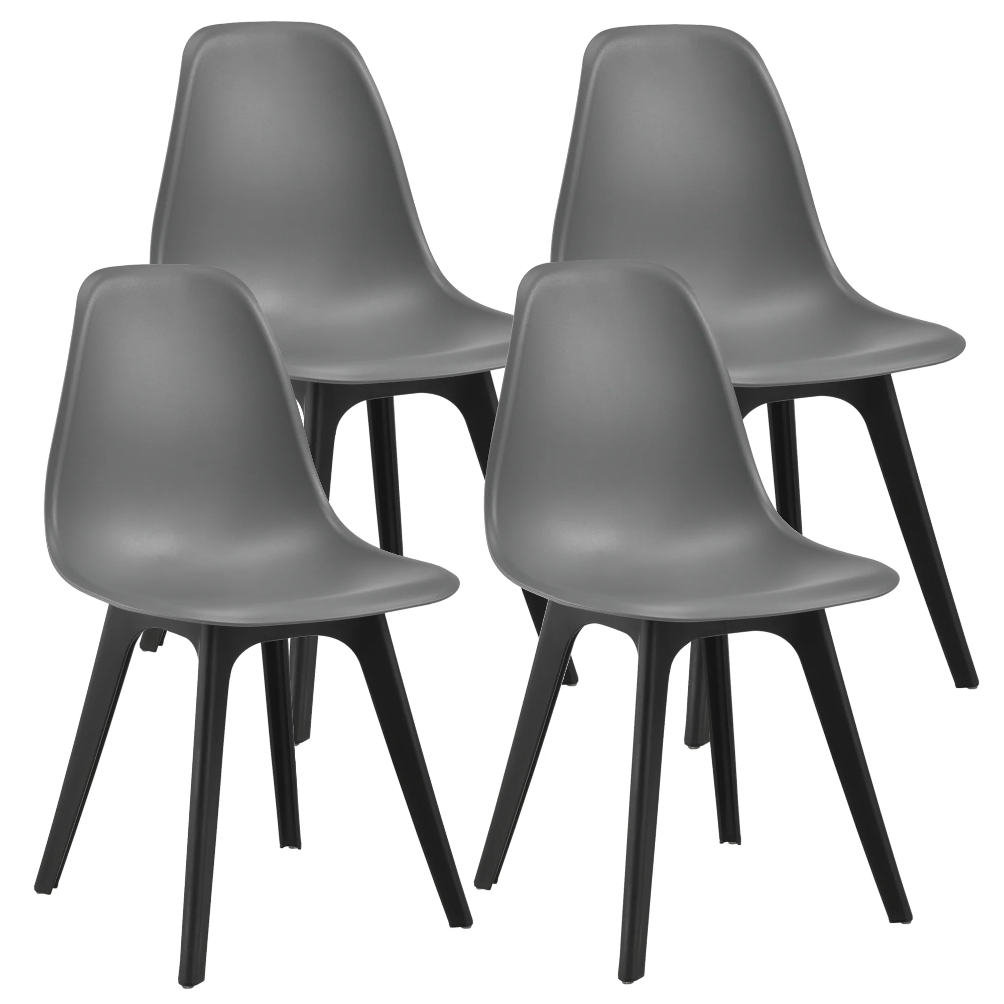 Eetkamerstoel Lendava 83x54x48 cm set van 4 kunststof - 4 kleuren - Image 2