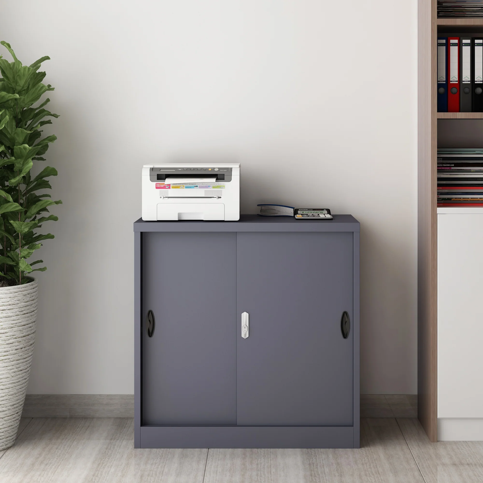 [en.casa] Lockerkast Rieti bureaukast 90x40x90 cm - 2 varianten - Image 2