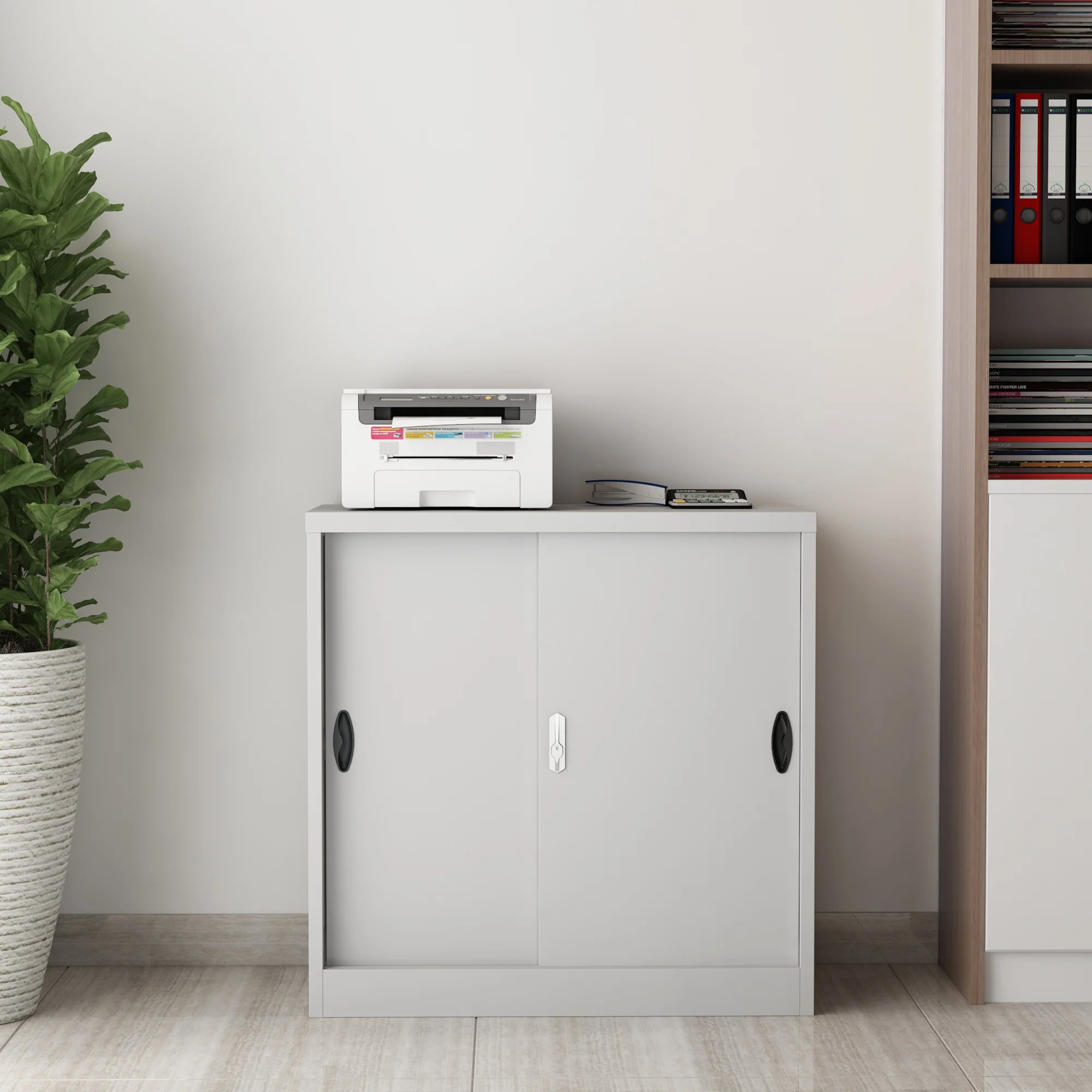 [en.casa] Lockerkast Rieti bureaukast 90x40x90 cm - 2 varianten - Image 3
