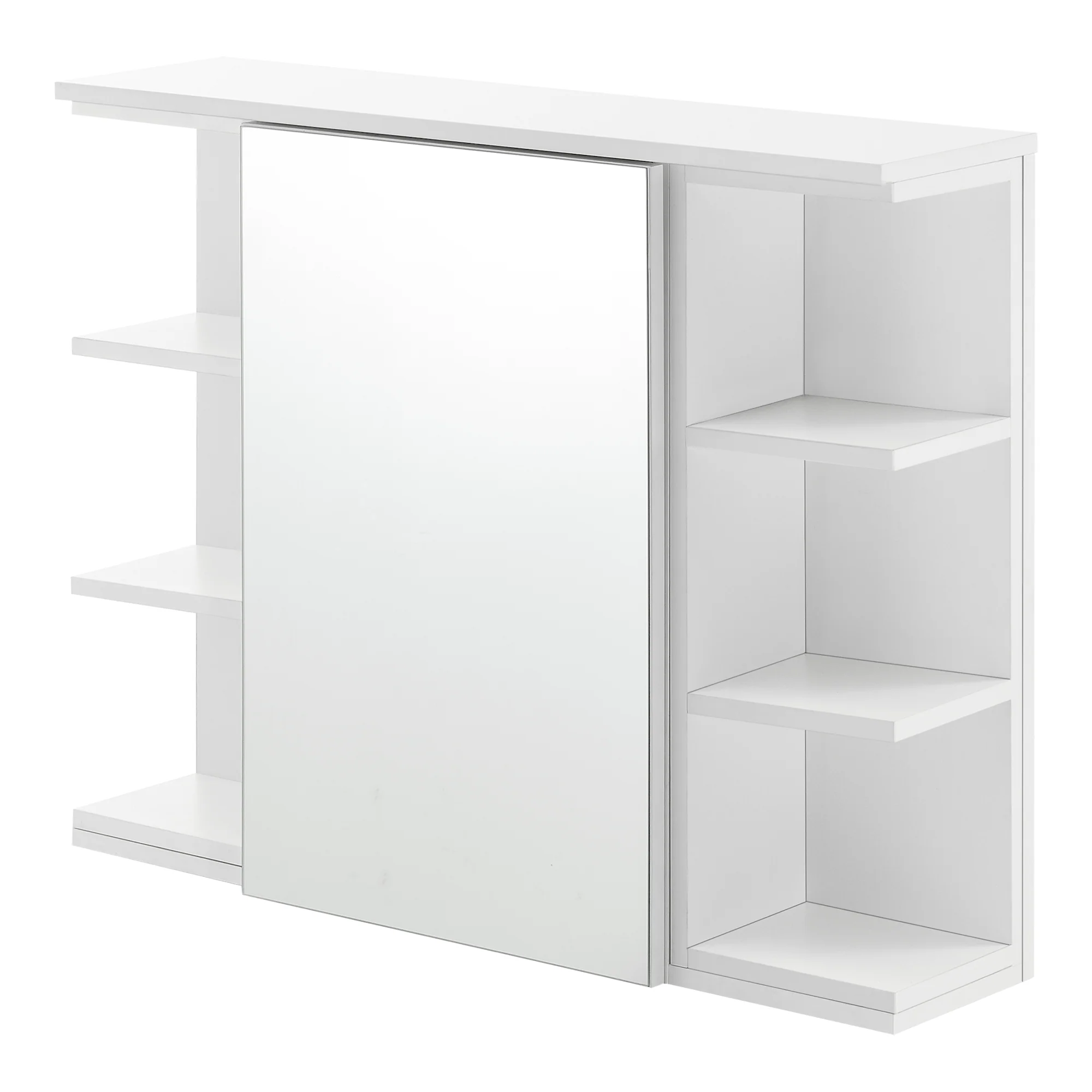 Badkamerkast met spiegel spiegelkast 64x80x20 cm wit