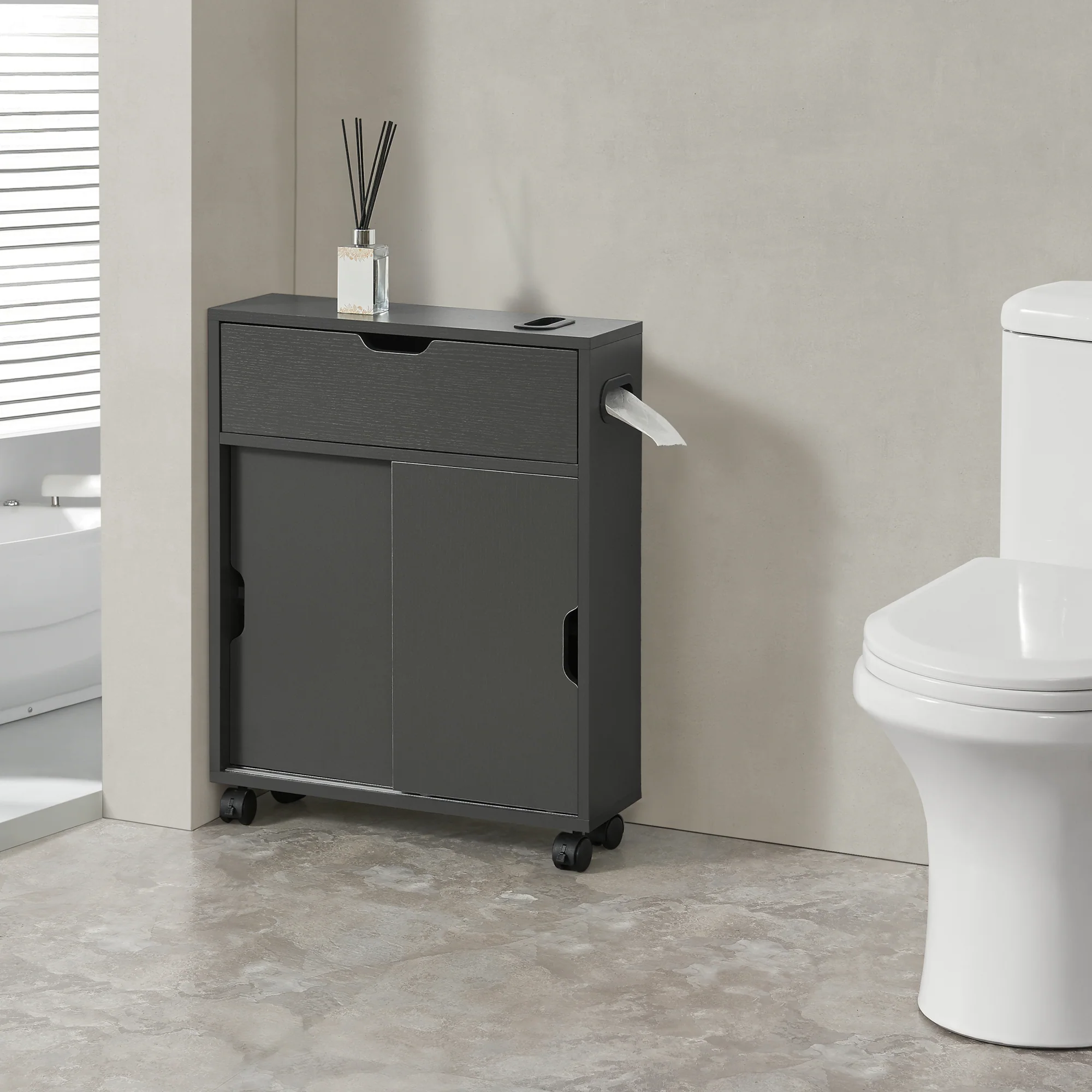 [en.casa] Badkamerkast Kempele niskast 67x52x17 cm - 2 varianten - Image 3