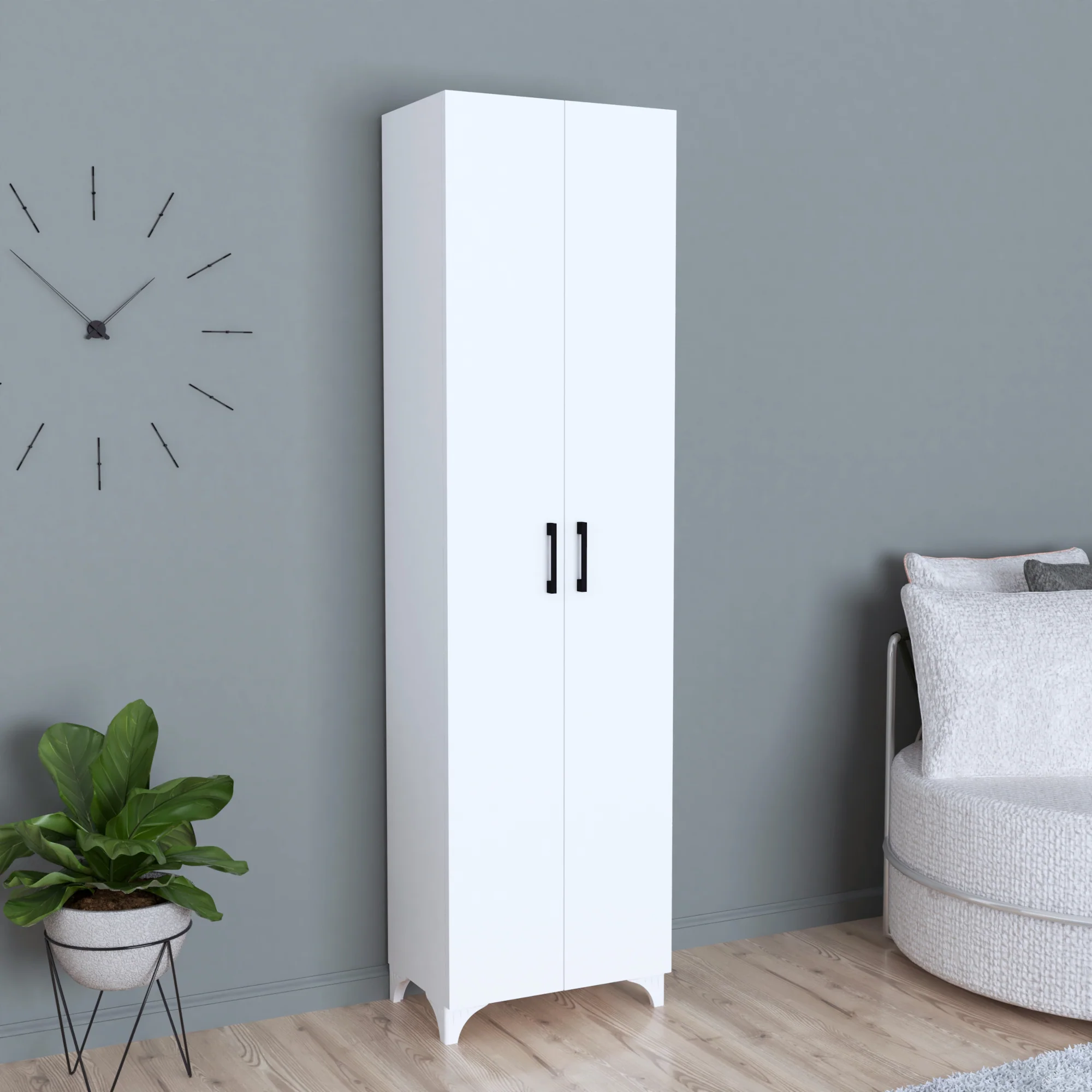 [en.casa] 2-deurs kast Strömsund met planken 177,5x48,5x32 cm - 4 varianten - Image 5