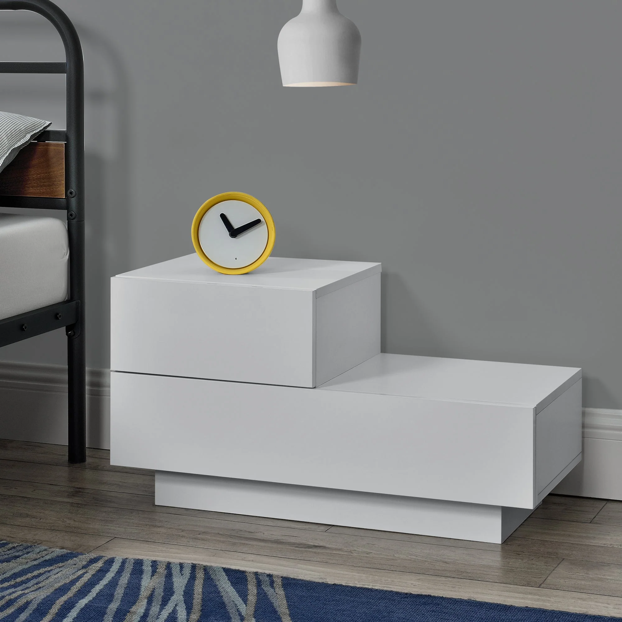 Design nachtkastje Sebokeng links met lades 38x70x35 cm - verschillende kleuren - Image 15