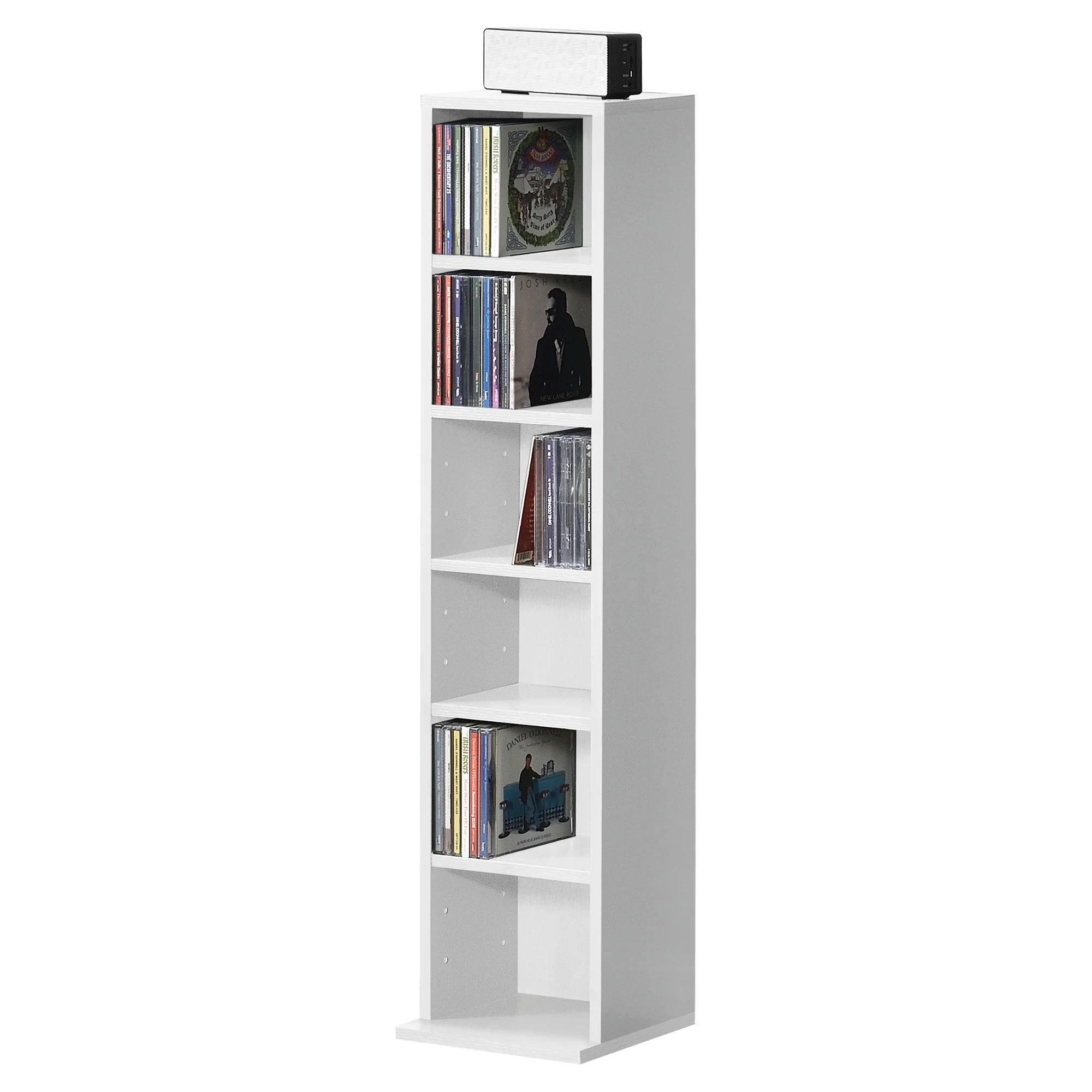 CD DVD kast vakkenkast met 6 planken 90x20x20 cm - verschillende kleuren - Image 4