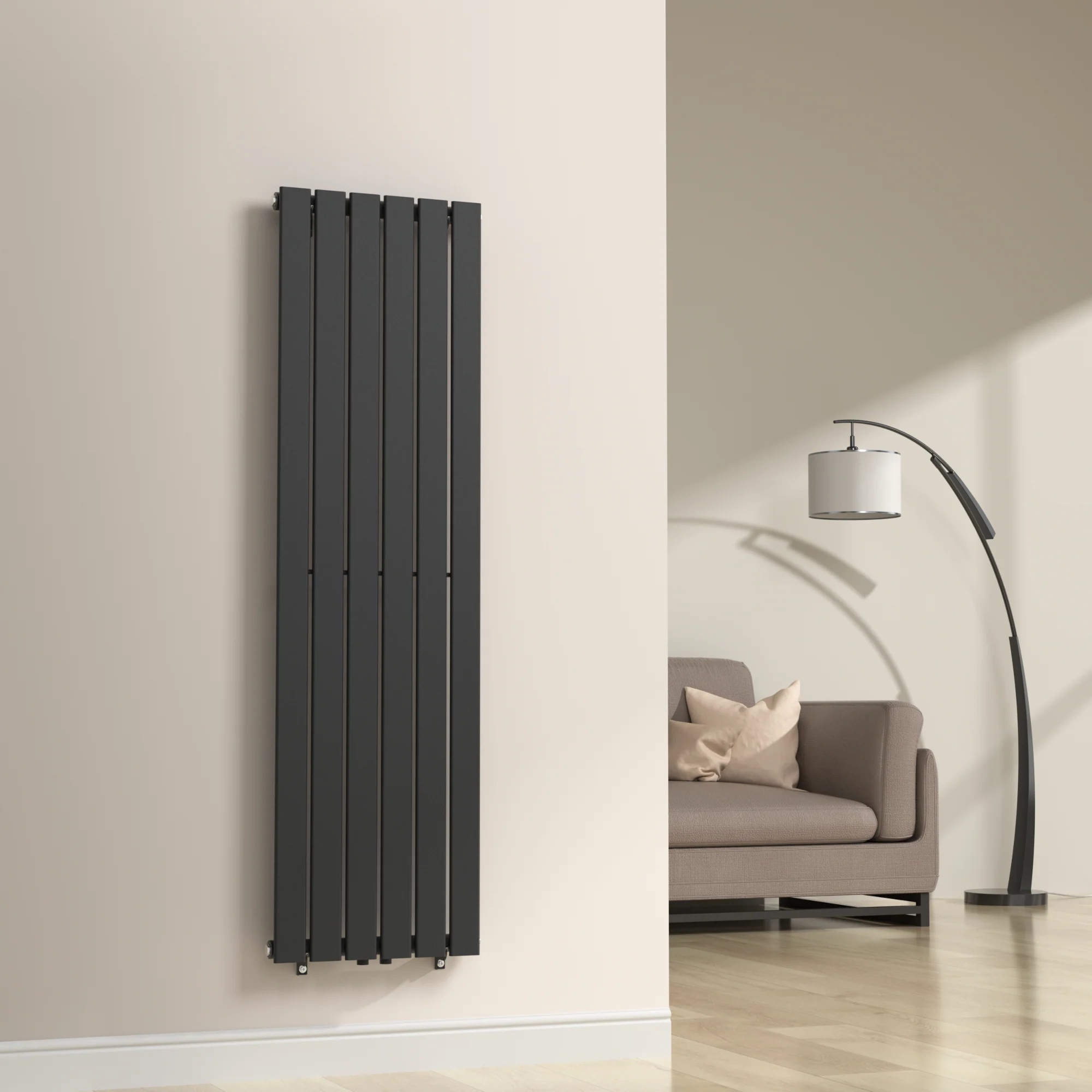 [neu.haus] Designradiator Nore 160x45x5,2 cm zwart - Image 2