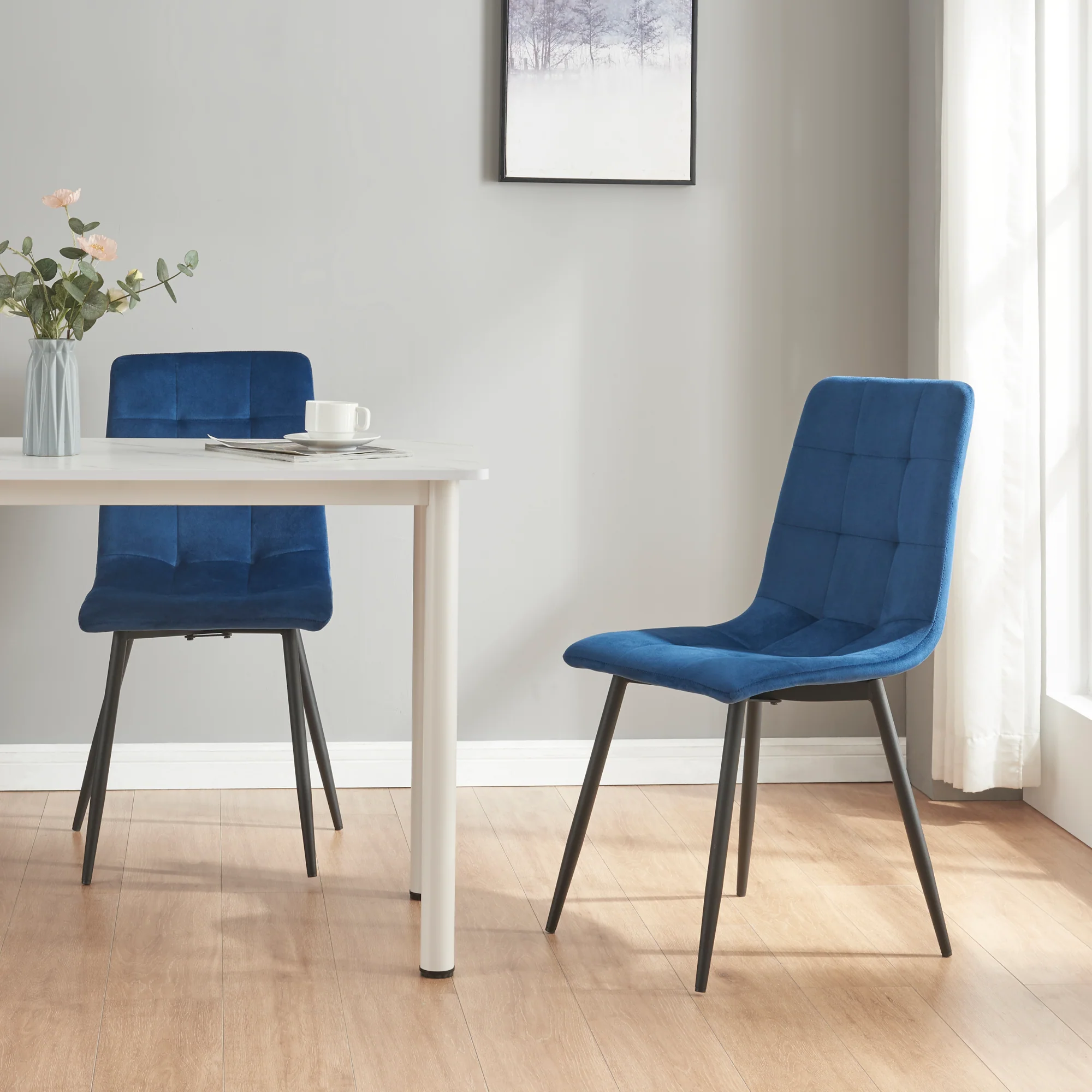 [en.casa] Eetkamerstoel set van 2 Lexnitz 89x44x45 cm - 4 varianten - Image 2