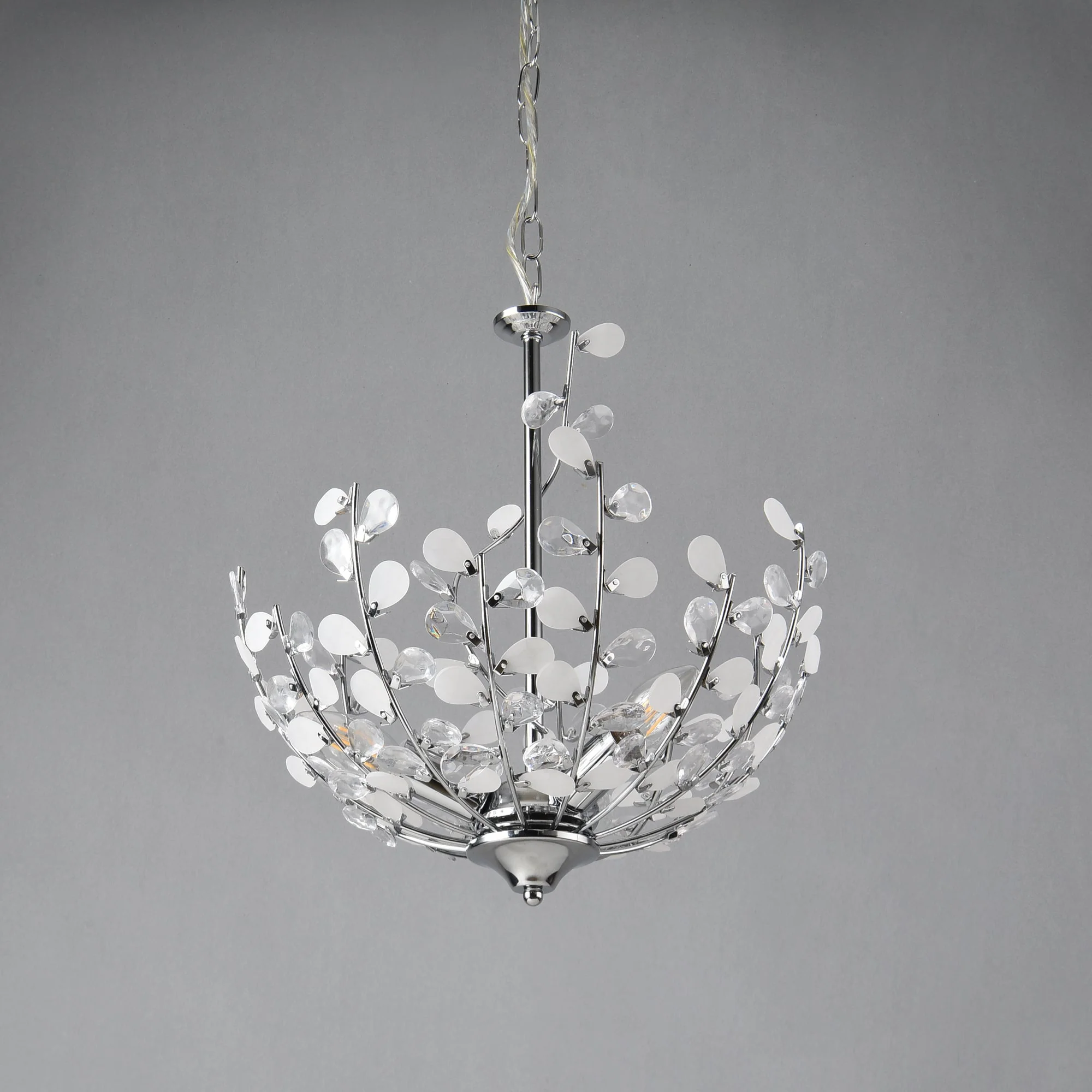 Hanglamp Ampthill met kunstkristallen 3xE14 chroomkleurig lux.pro - Image 2