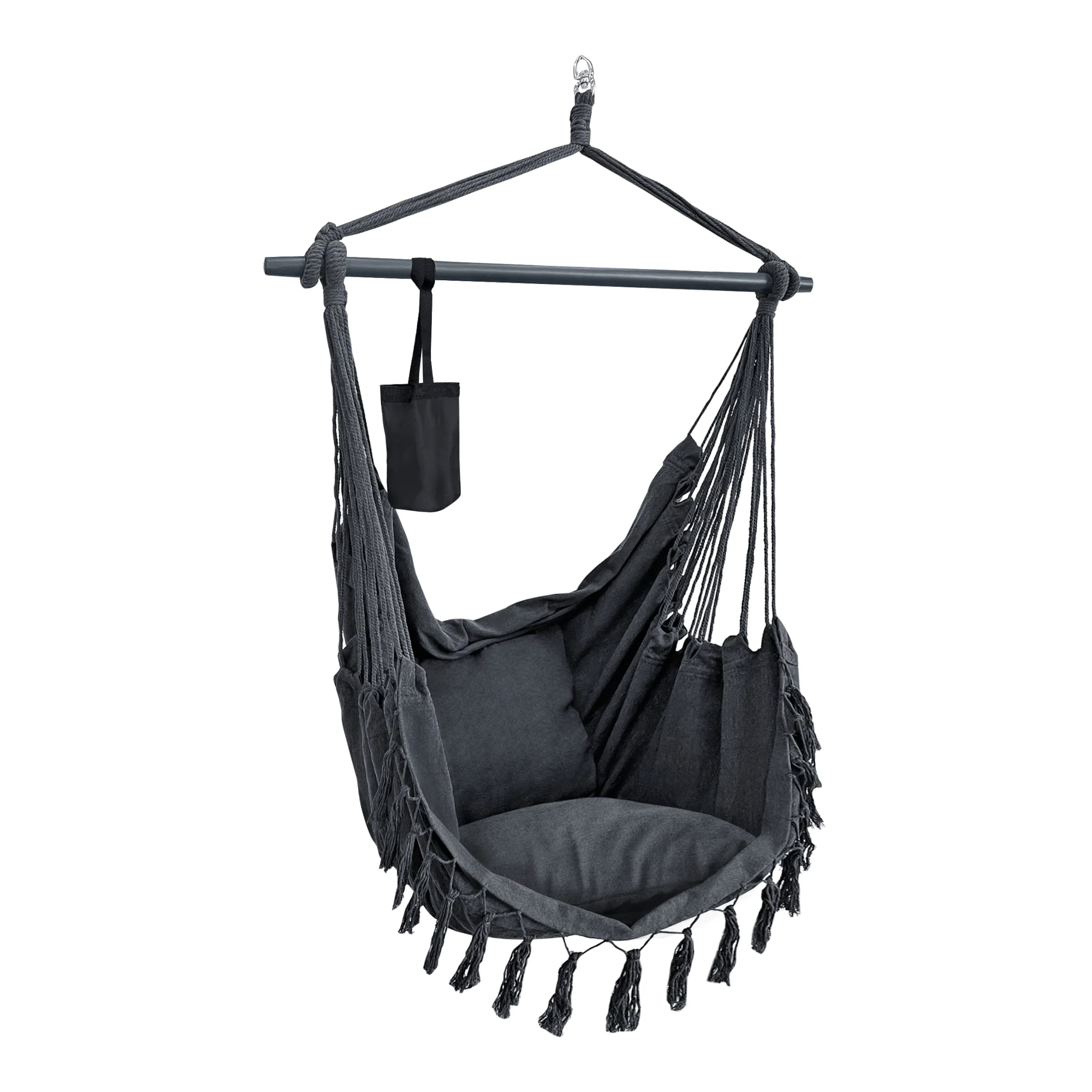 [en.casa] Hangstoel Aranga met 2 kussens max 120 kg - 2 varianten