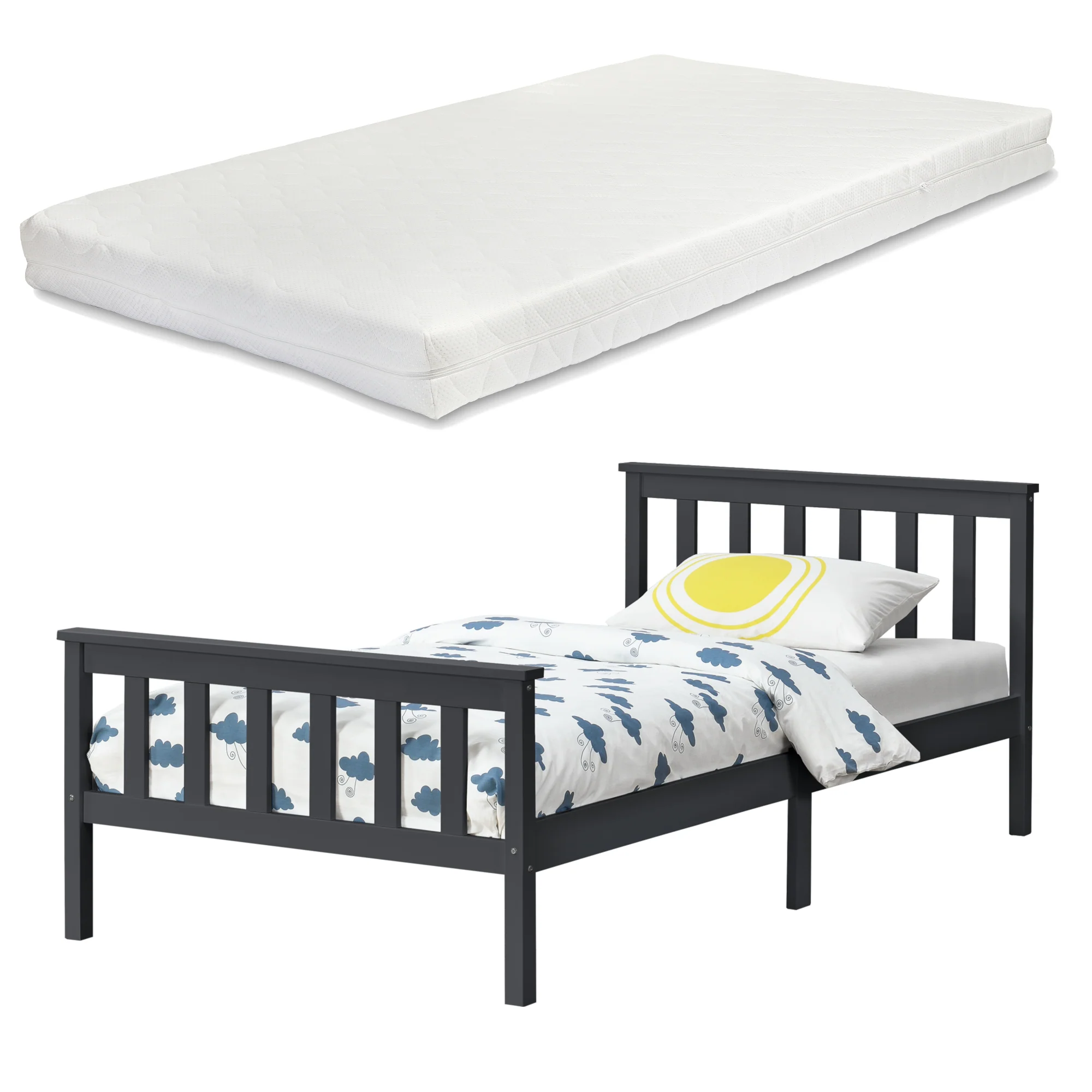 Houten bed Breda met bedbodem en matras - verschillende kleuren en maten - Image 12