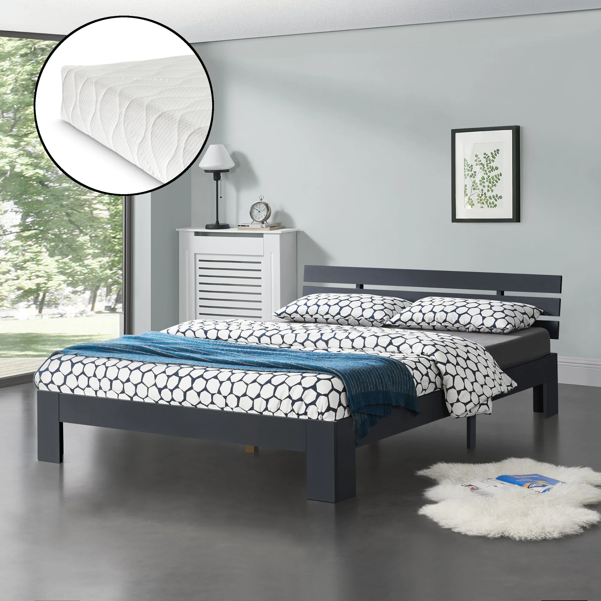 Houten bed Nivala grenen met bedbodem en matras - 18 varianten - Image 21