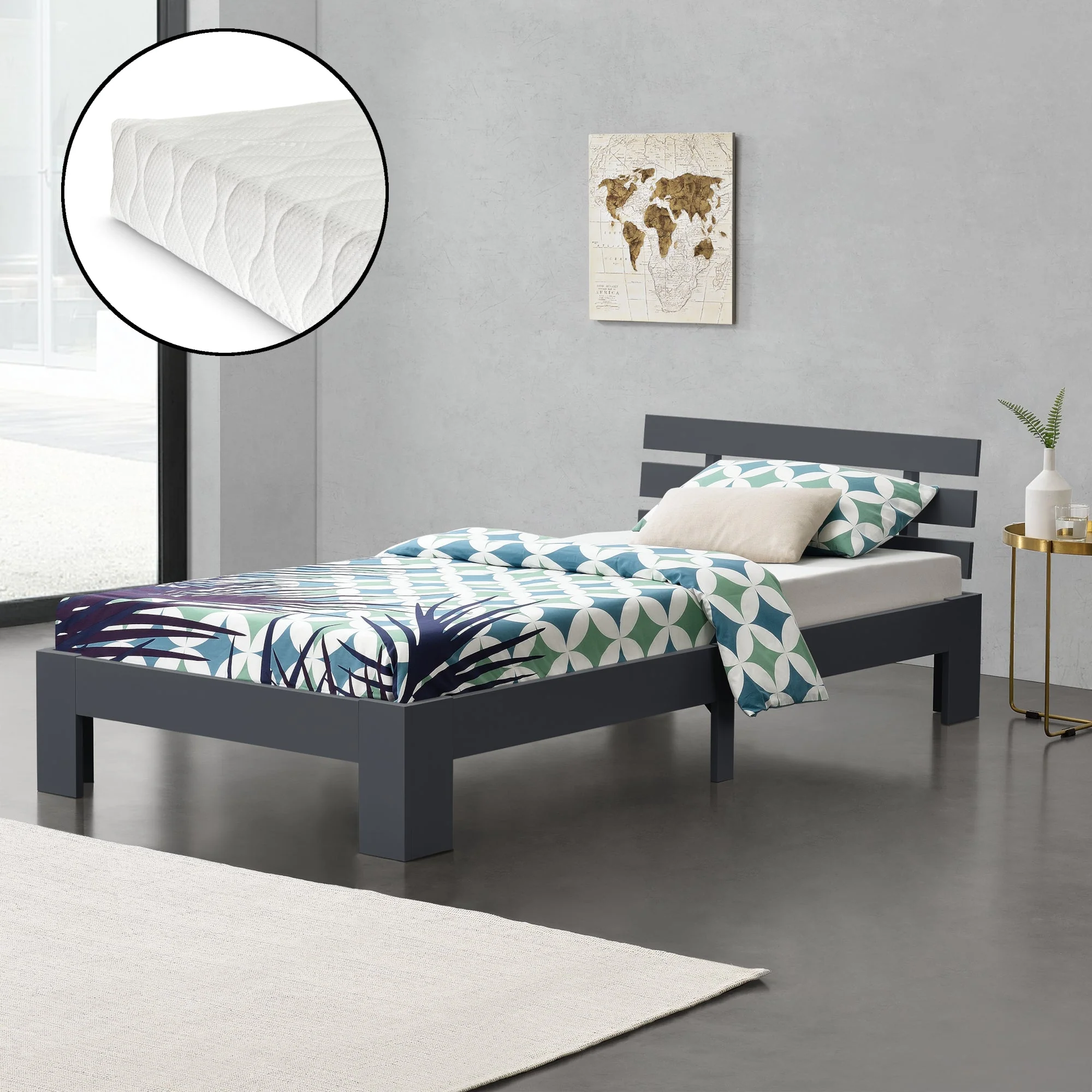 Houten bed Nivala grenen met bedbodem en matras - 18 varianten - Image 25