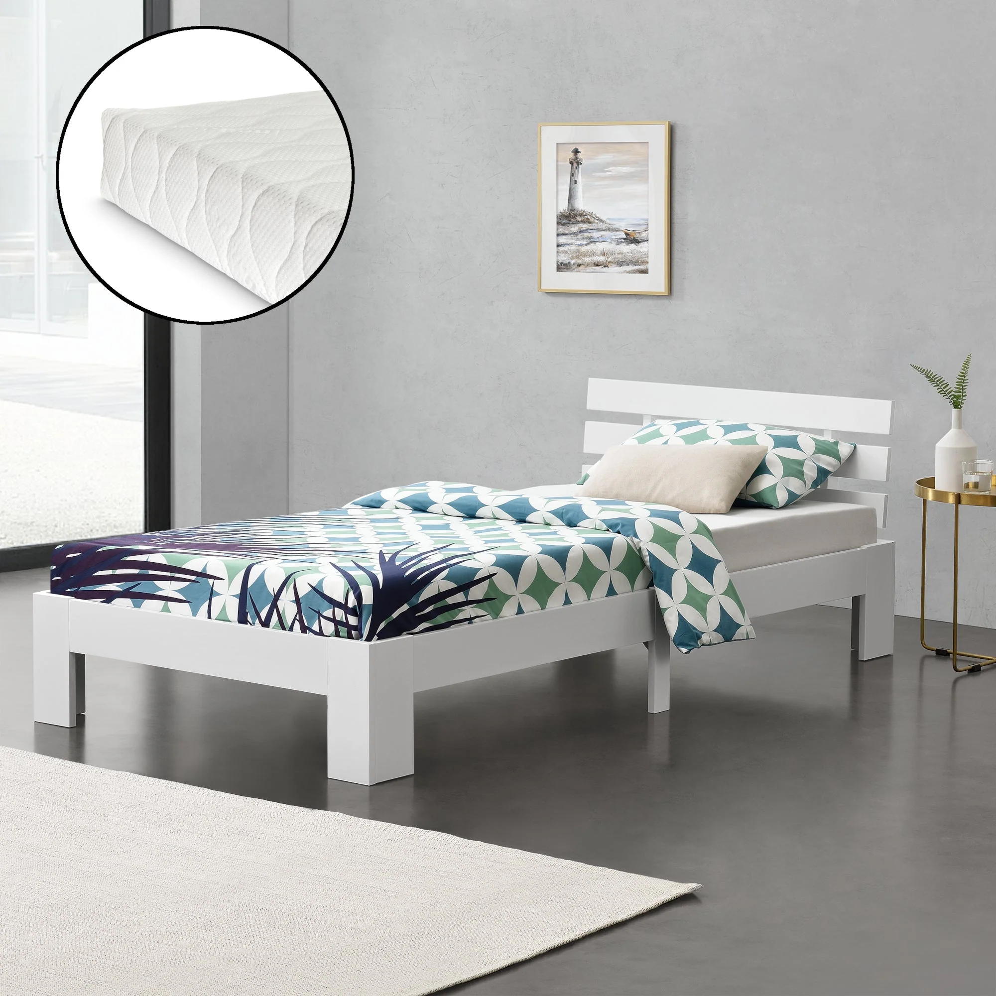 Houten bed Nivala grenen met bedbodem en matras - 18 varianten - Image 30