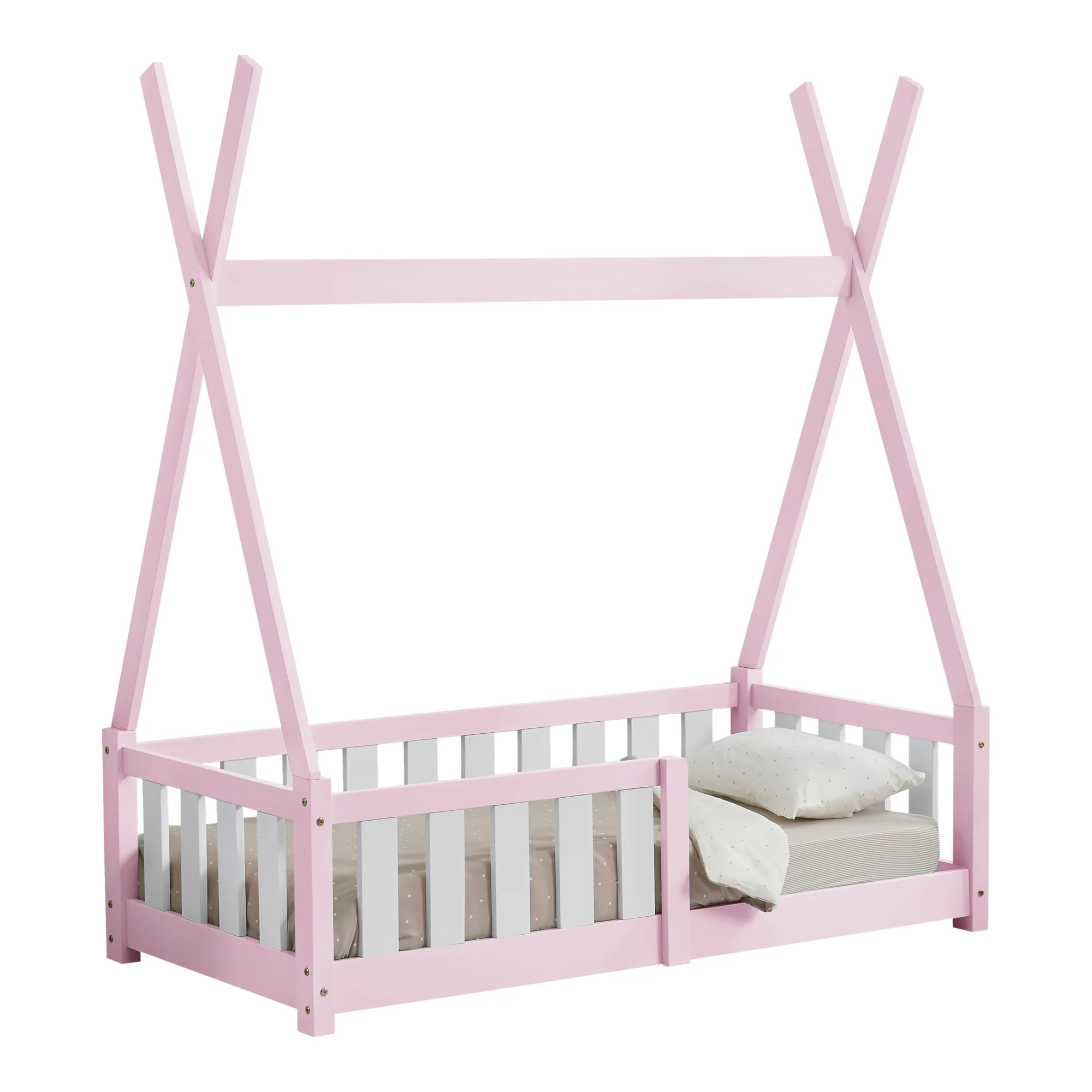 [en.casa] Kinderbed Tipi grenen met uitvalbeveiliging 70x140 cm - 4 varianten - Image 3