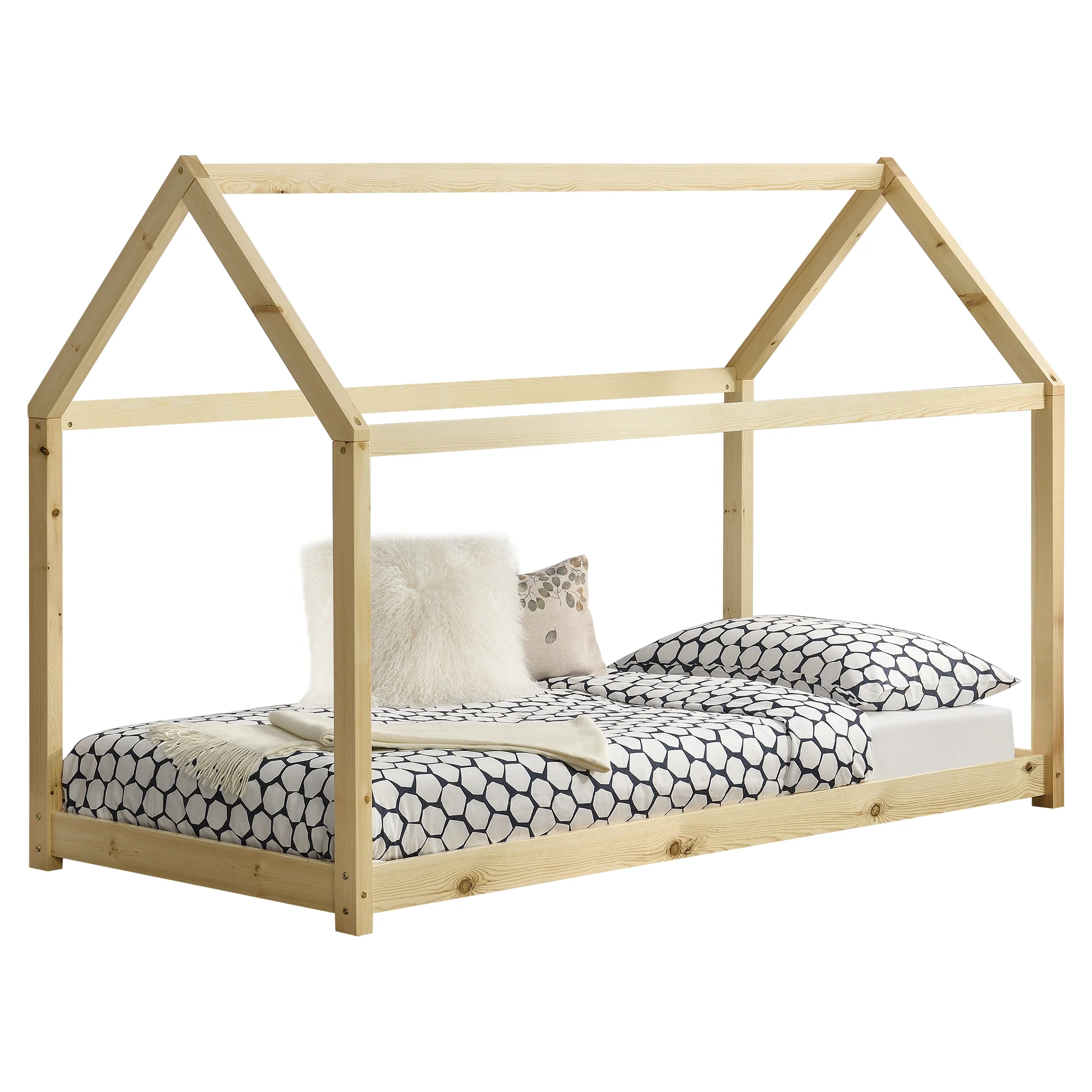 Kinderbed Netstal houten bed huisbed - verschillende kleuren en maten - Image 4