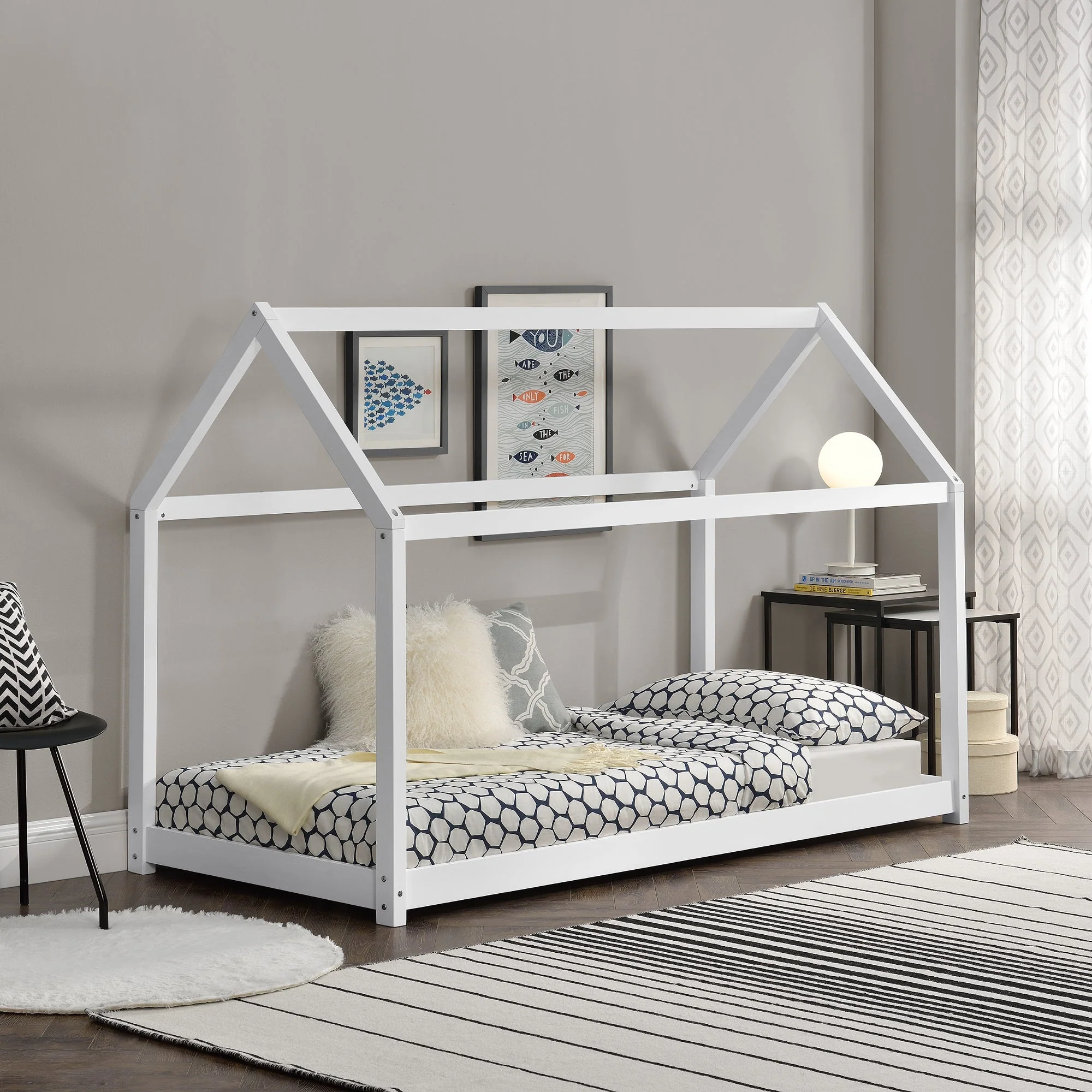 Kinderbed Netstal houten bed huisbed - verschillende kleuren en maten - Image 6