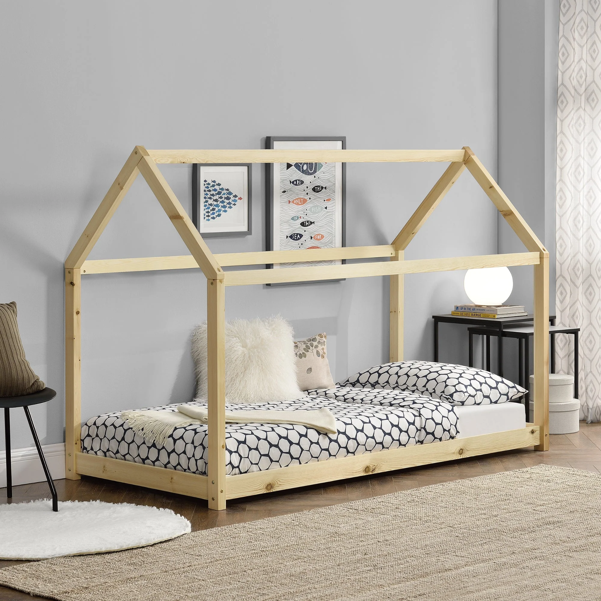 Kinderbed Netstal houten bed huisbed - verschillende kleuren en maten - Image 8