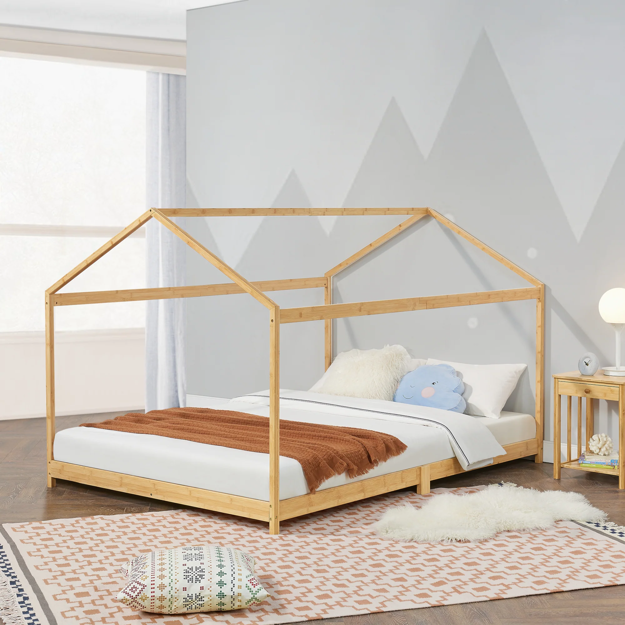 [en.casa] Kinderbed Vindafjord huisbed bamboe houtkleurig - 7 varianten - Image 4