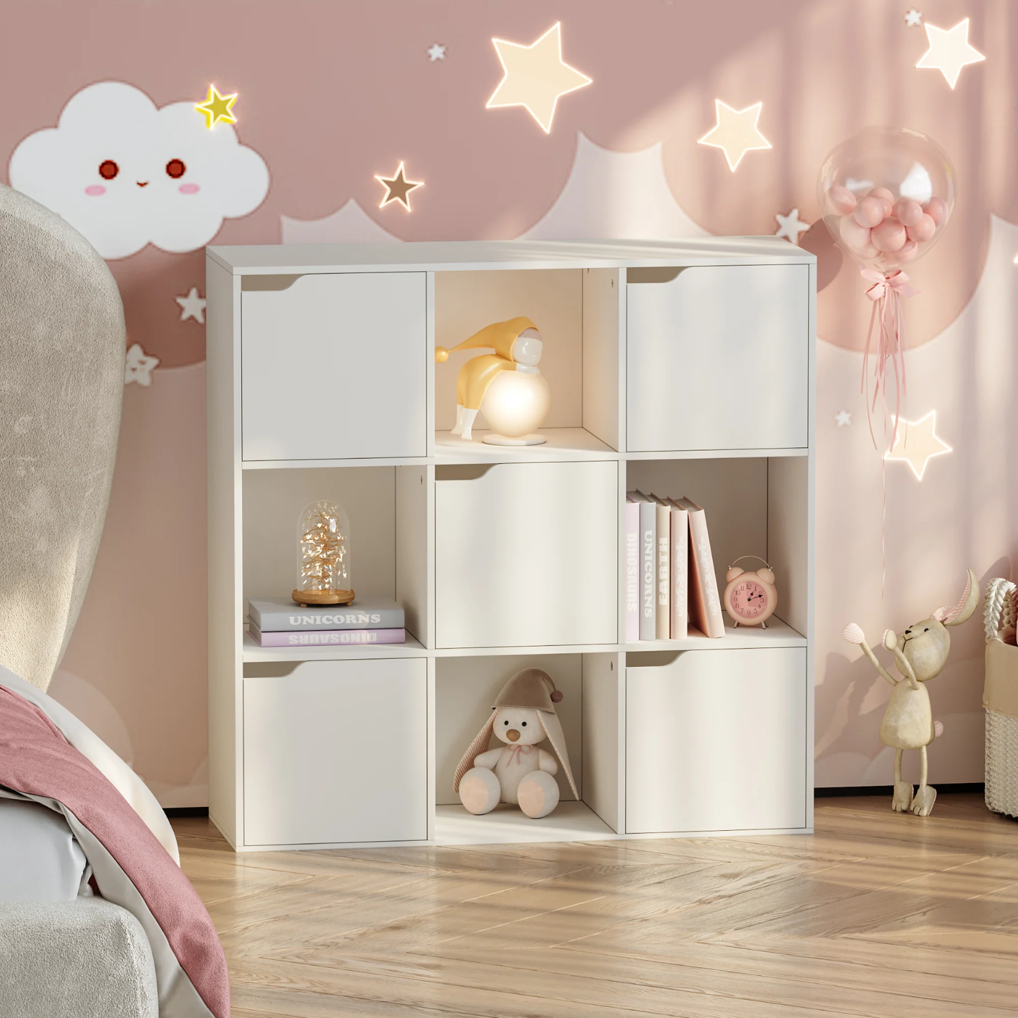 Kinderkast Ljunshund 90x90x30 cm [en.casa] - Image 3
