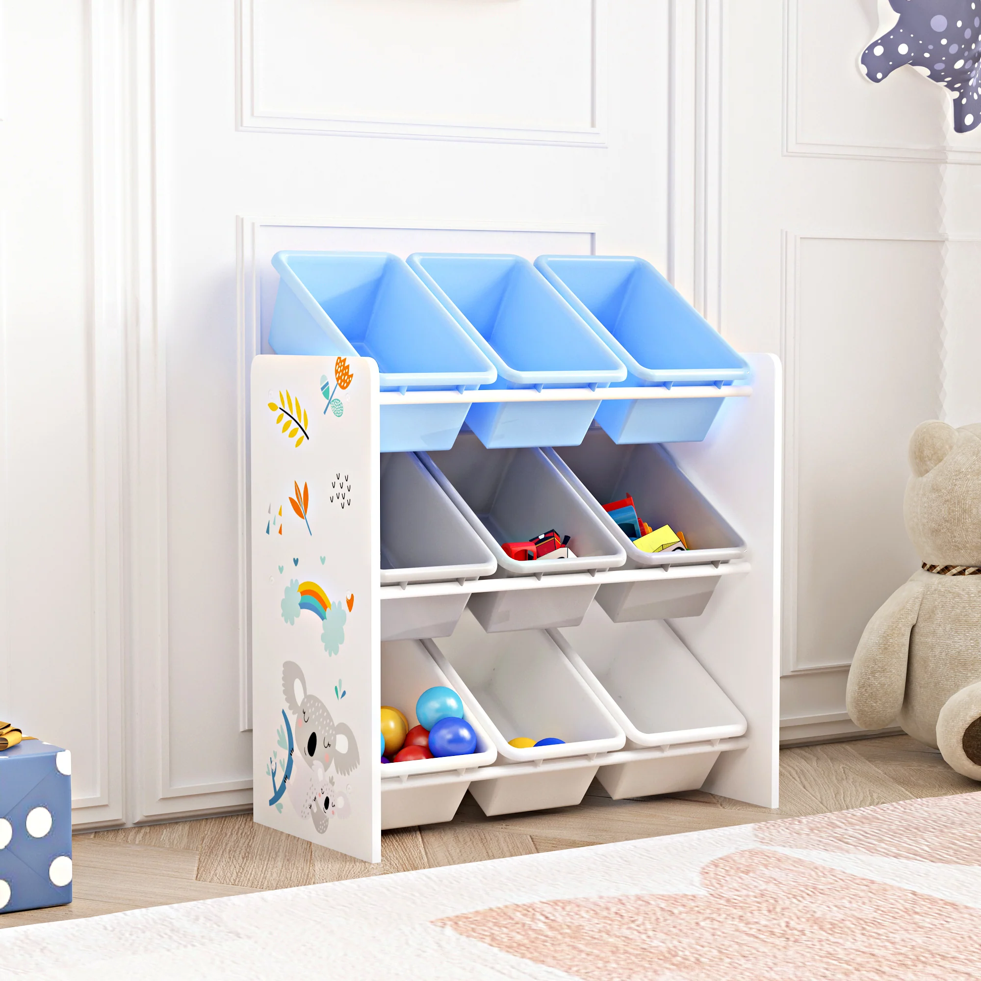[en.casa] Kinderrek Muxía speelgoedkast 60x62x26,5 cm - 4 varianten - Image 5