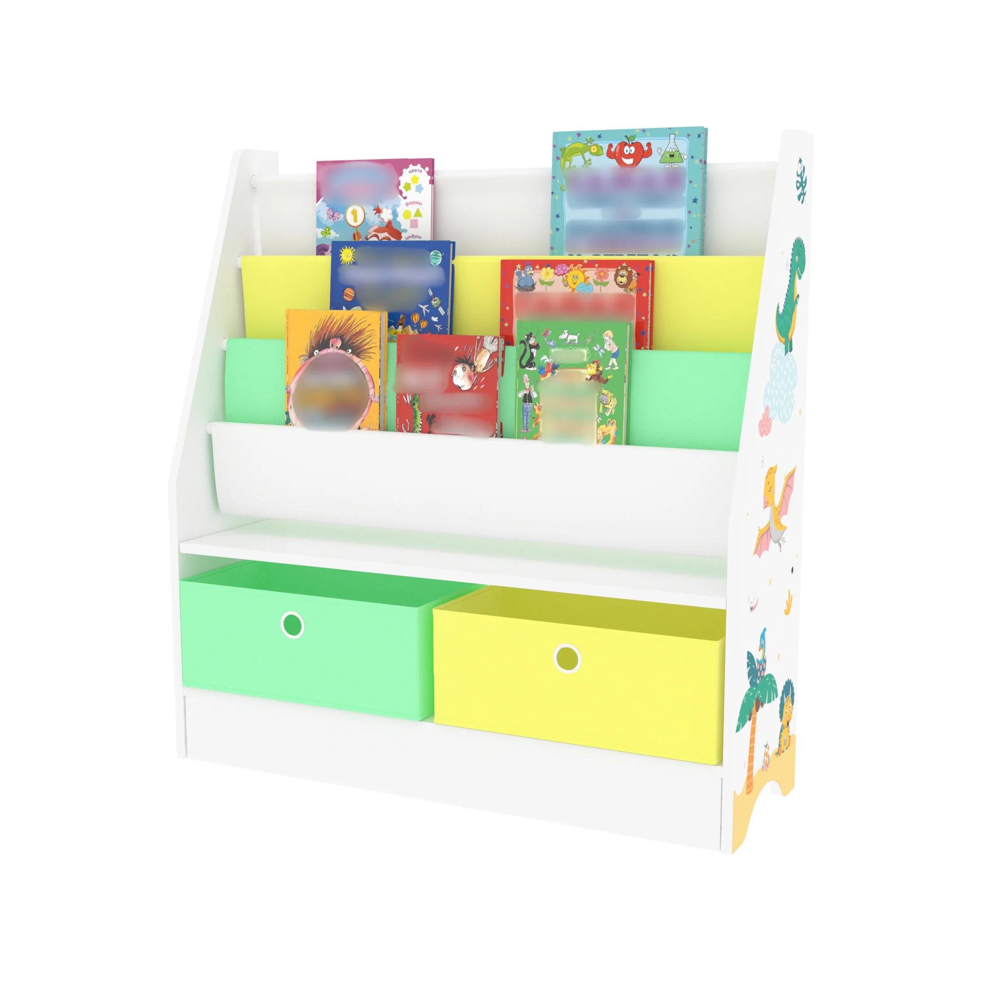 [en.casa] Kinderboekenkast Neda opbergkast 74x71x23 cm - 4 varianten - Image 2