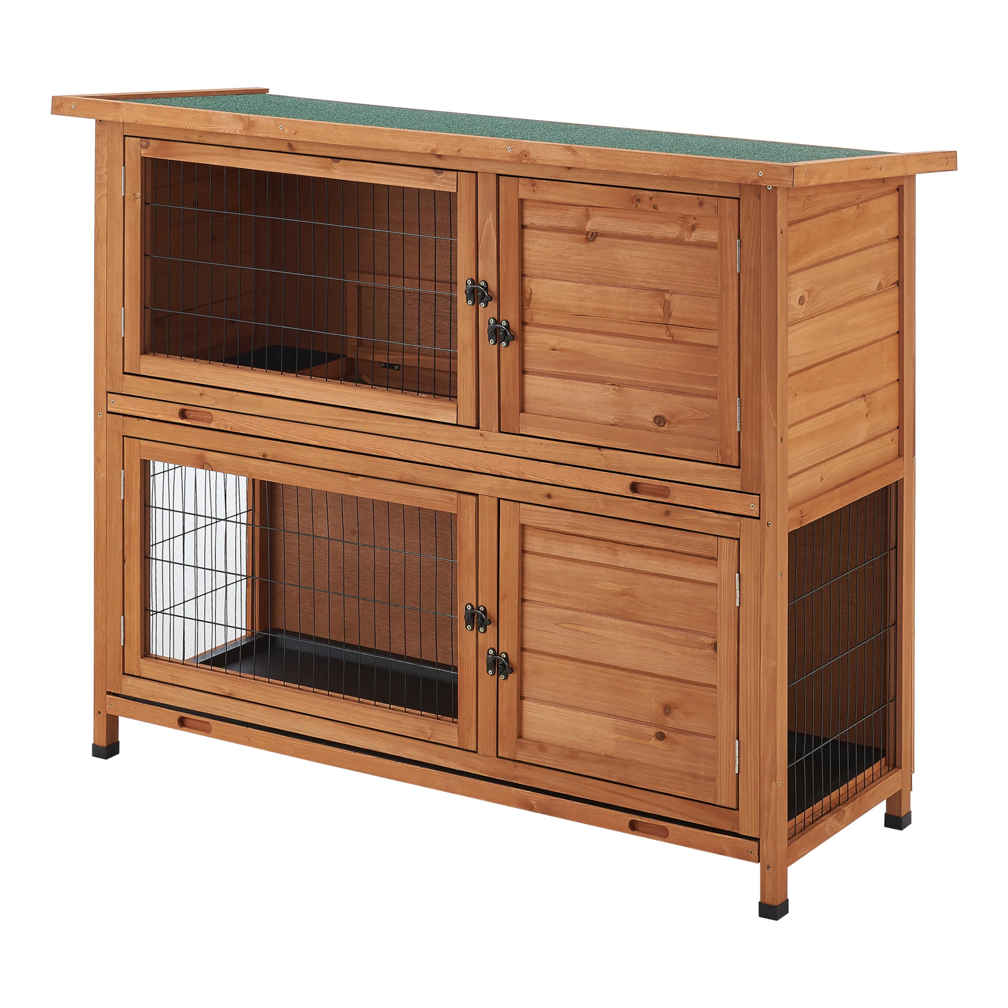 [en.casa] Konijnenhok Falkenau 104x122x50 cm houtkleurig