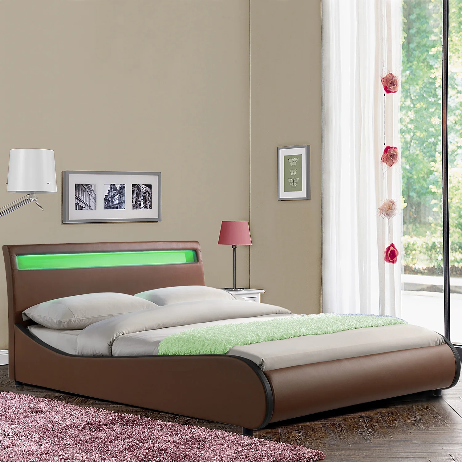 Corium® Valencia - LED - Bedframe kunstleer - verschillende maten en kleuren - Image 3