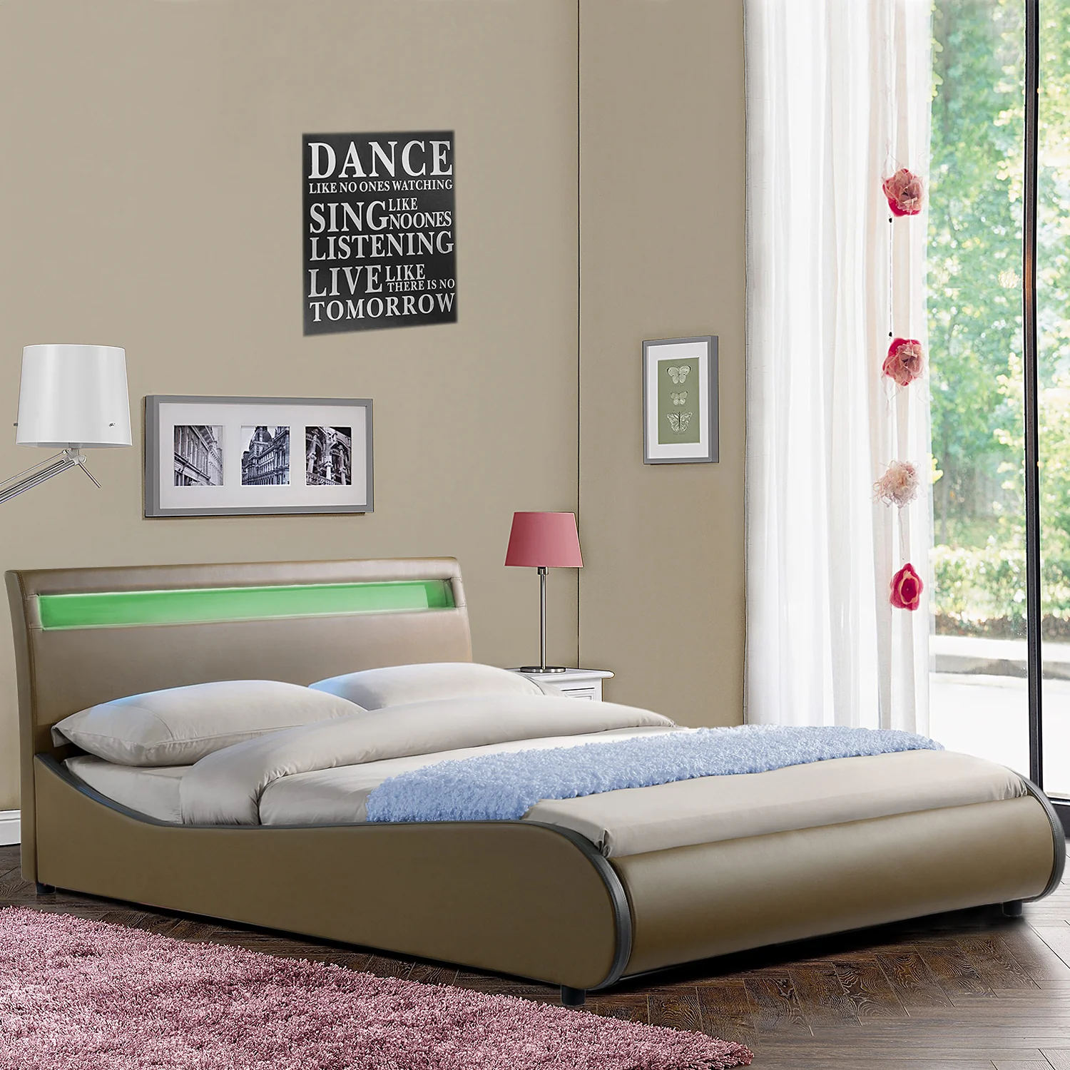 Corium® Valencia - LED - Bedframe kunstleer - verschillende maten en kleuren - Image 7