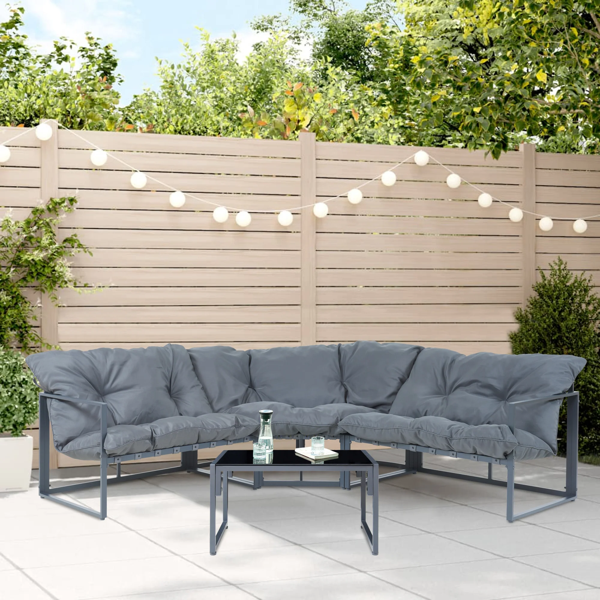 Loungeset Karg tuinset met kussens casa.pro - Image 3
