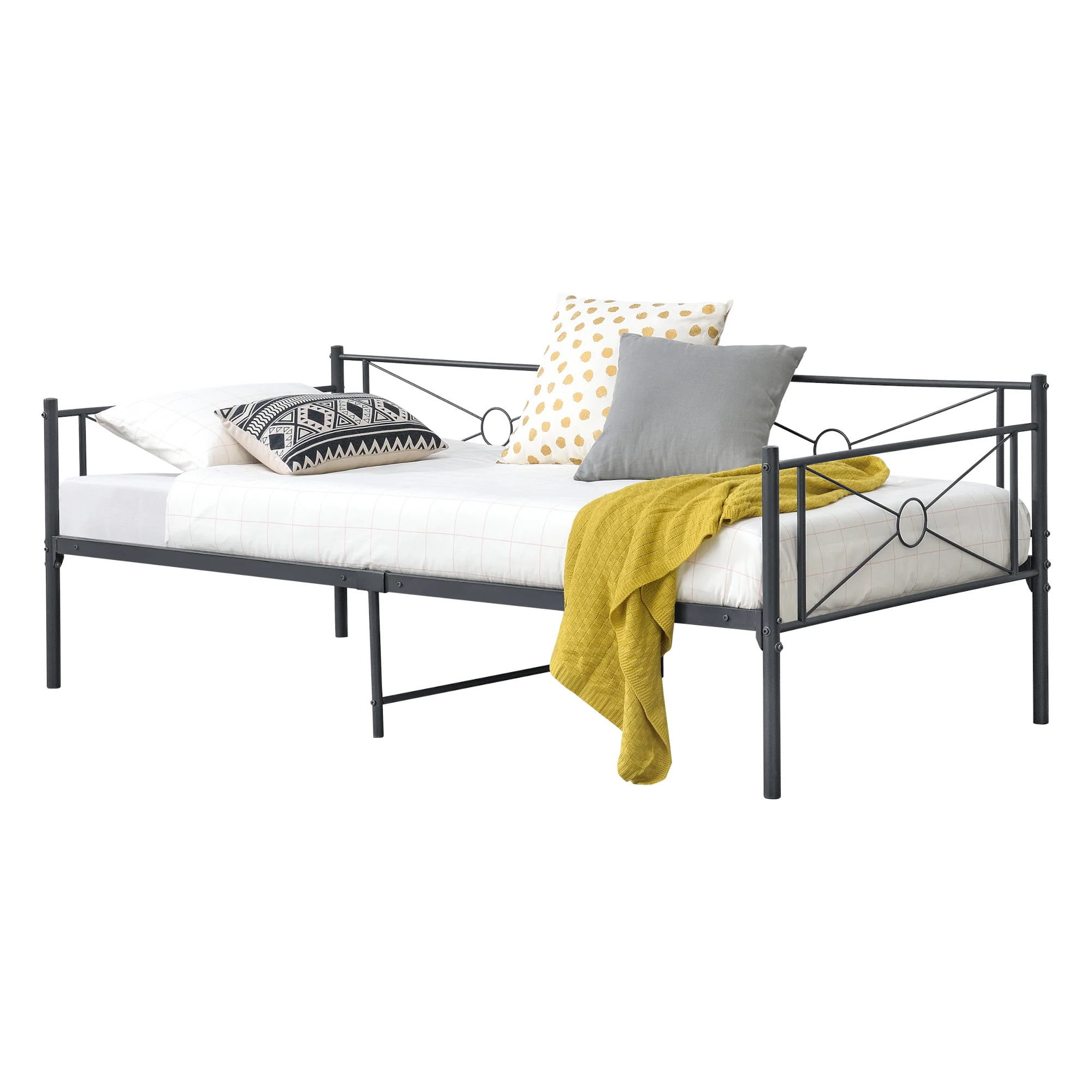 Metalen bed Alvesta bedframe met bedbodem 90x200 cm - 3 varianten - Image 2