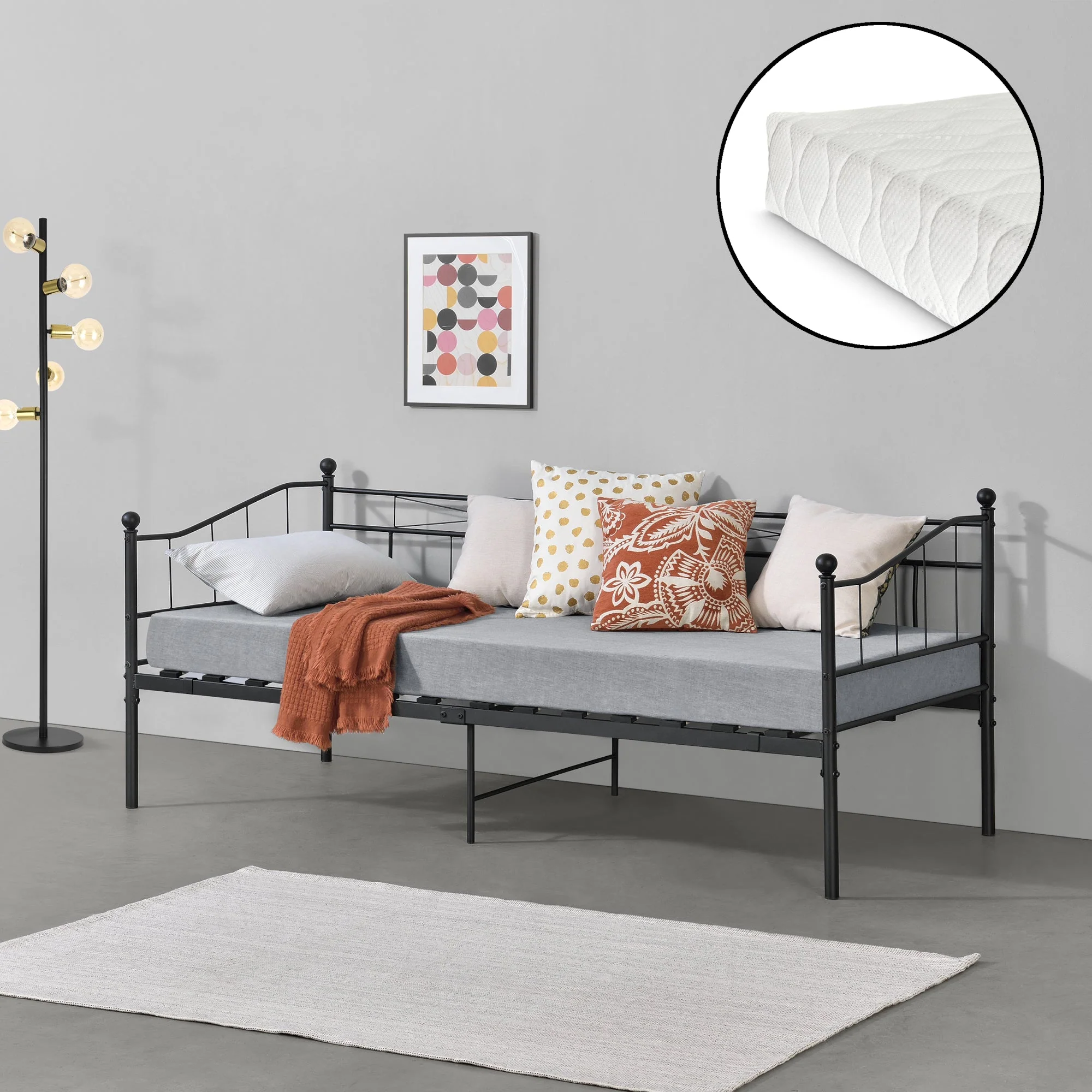 Eenpersoons slaapbank Arjeplog met matras 90x200 cm - 2 varianten - Image 4