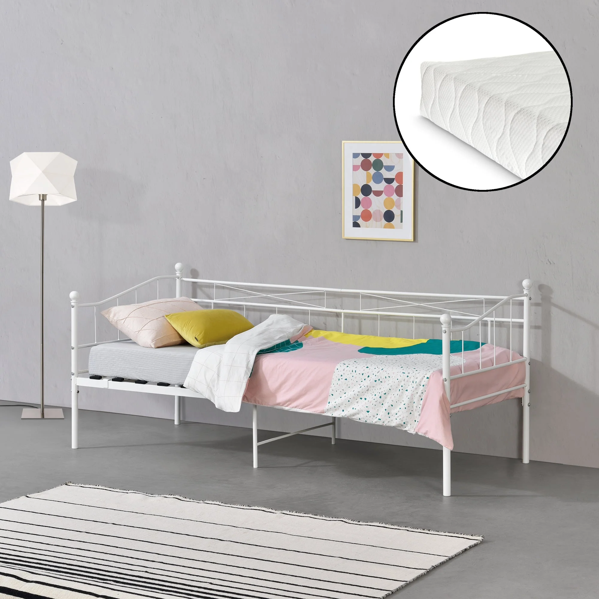 Eenpersoons slaapbank Arjeplog met matras 90x200 cm - 2 varianten - Image 5