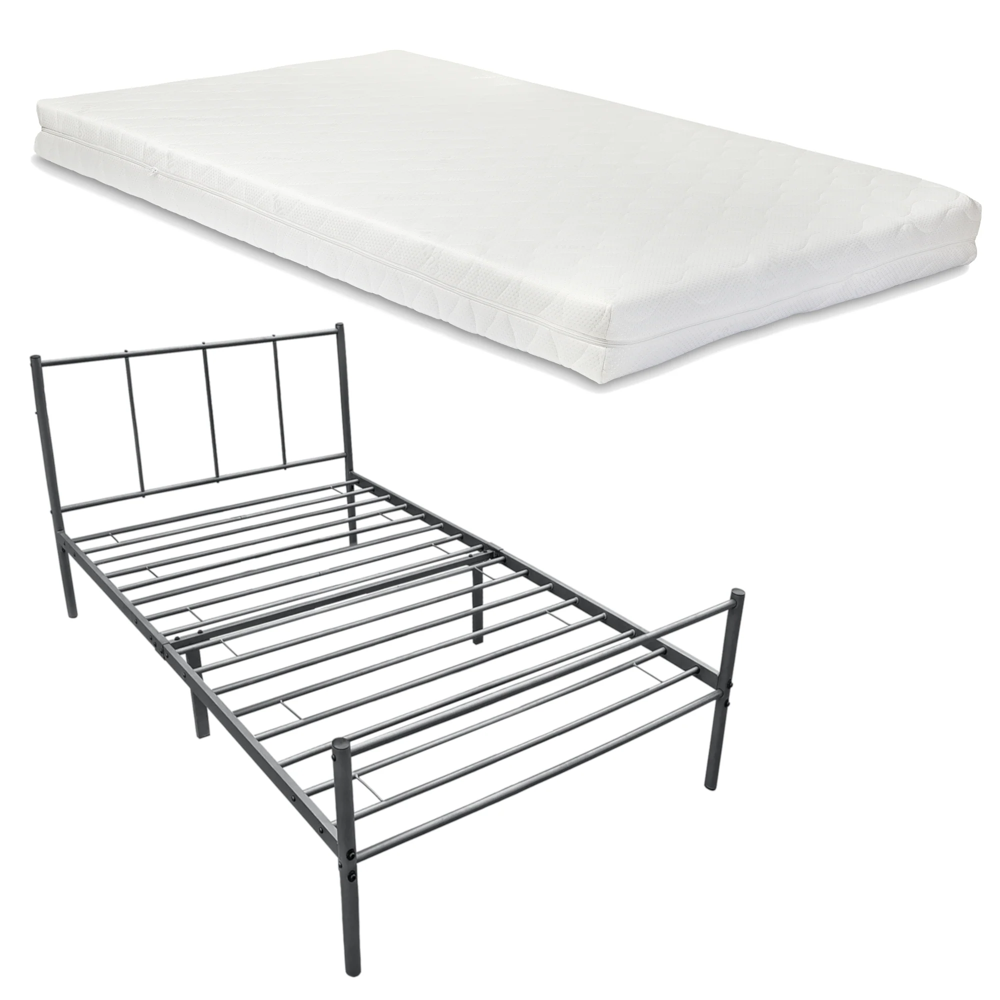 Metalen bedframe Hercules met matras - verschillende maten en kleuren