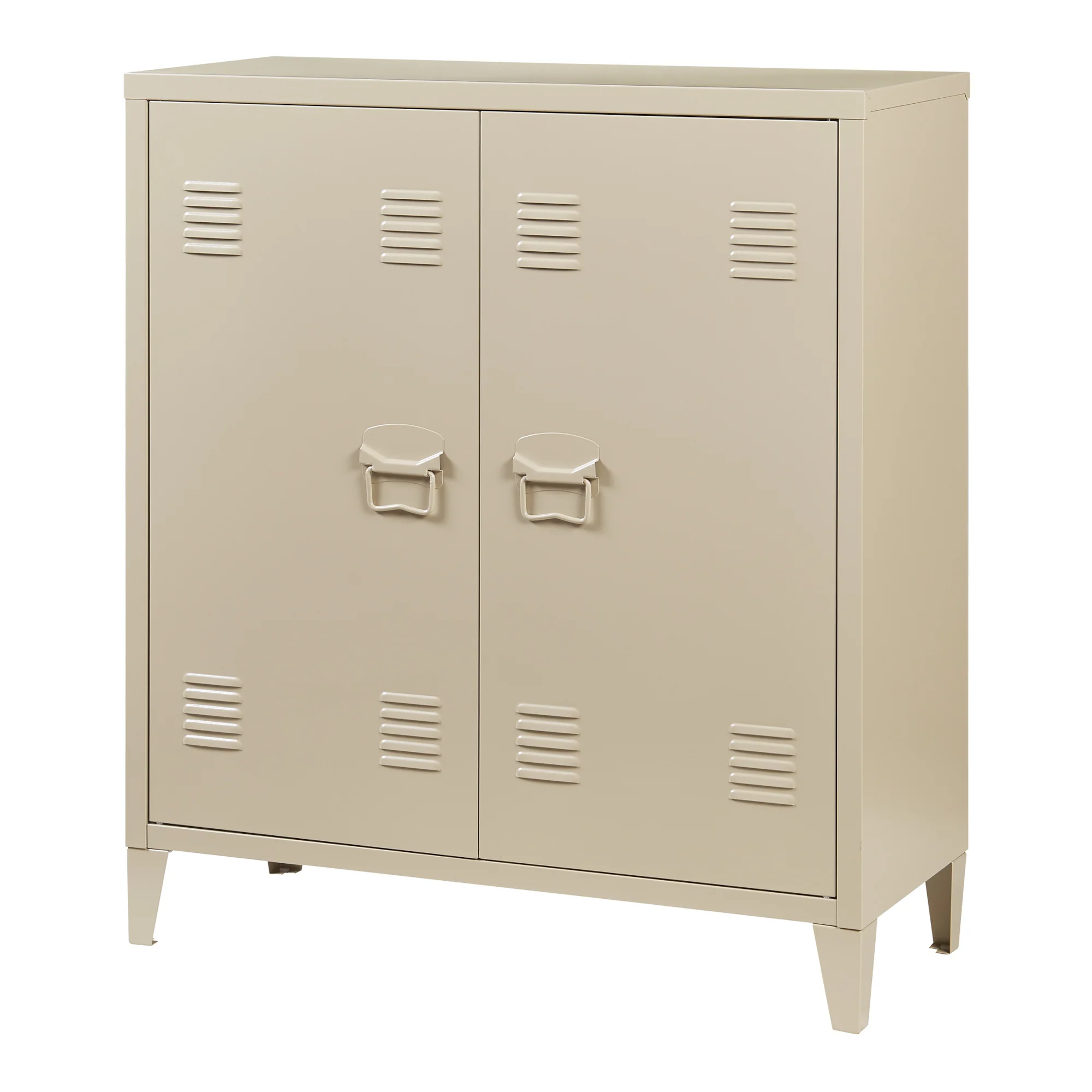 Kantoorkast Oripää metaal 90x80x33 cm camel [en.casa] - Image 3
