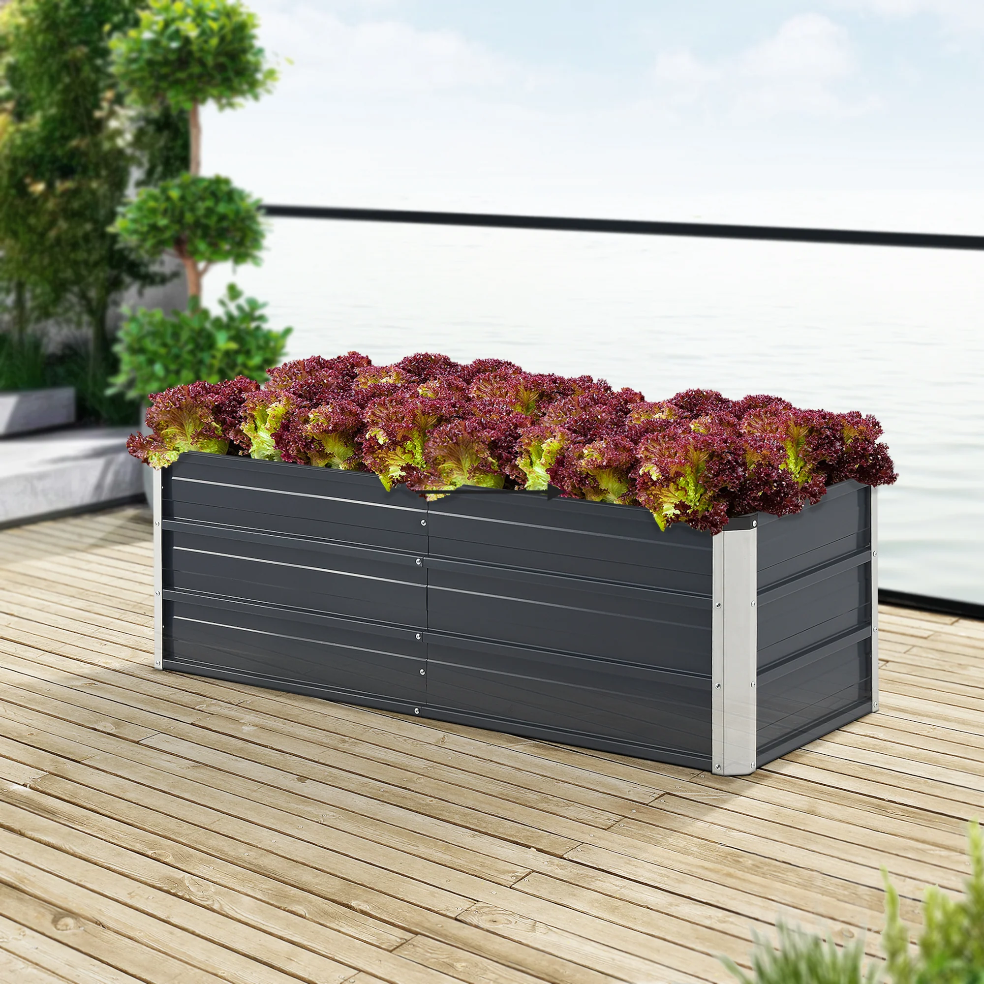 [en.casa] Moestuinbak Nijmegen staal antracietgrijs - 3 varianten - Image 4
