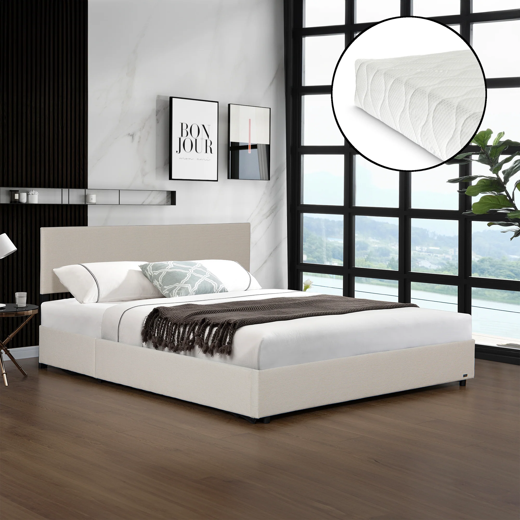 Bed Juva met matras en opbergruimte Corium - Image 4
