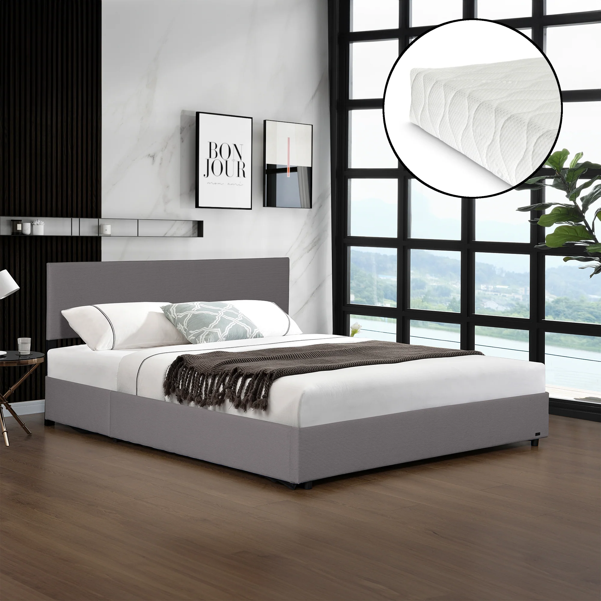 Bed Juva met matras en opbergruimte Corium - Image 7