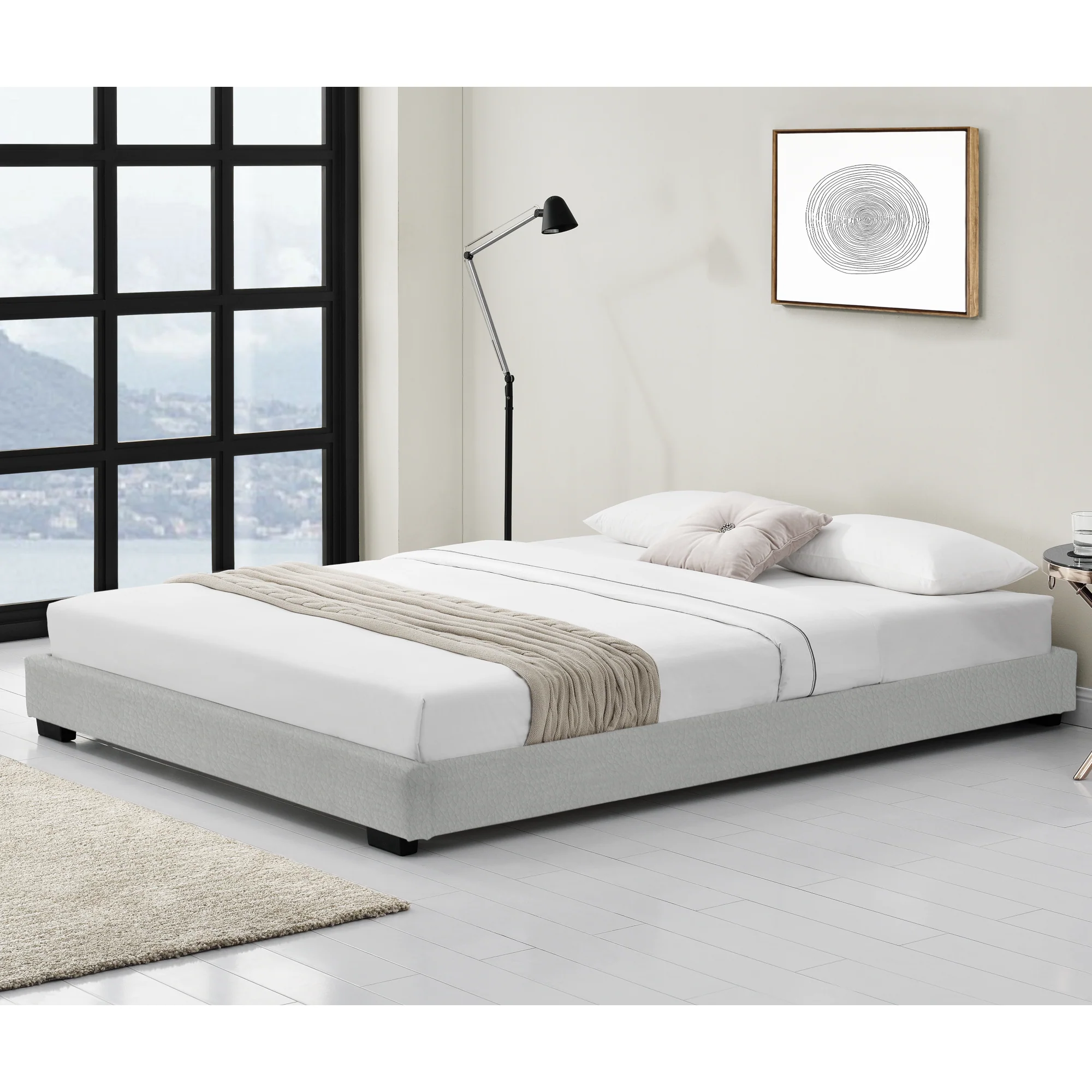 Modern houten bed Laag met bedbodem - 9 varianten - Image 5