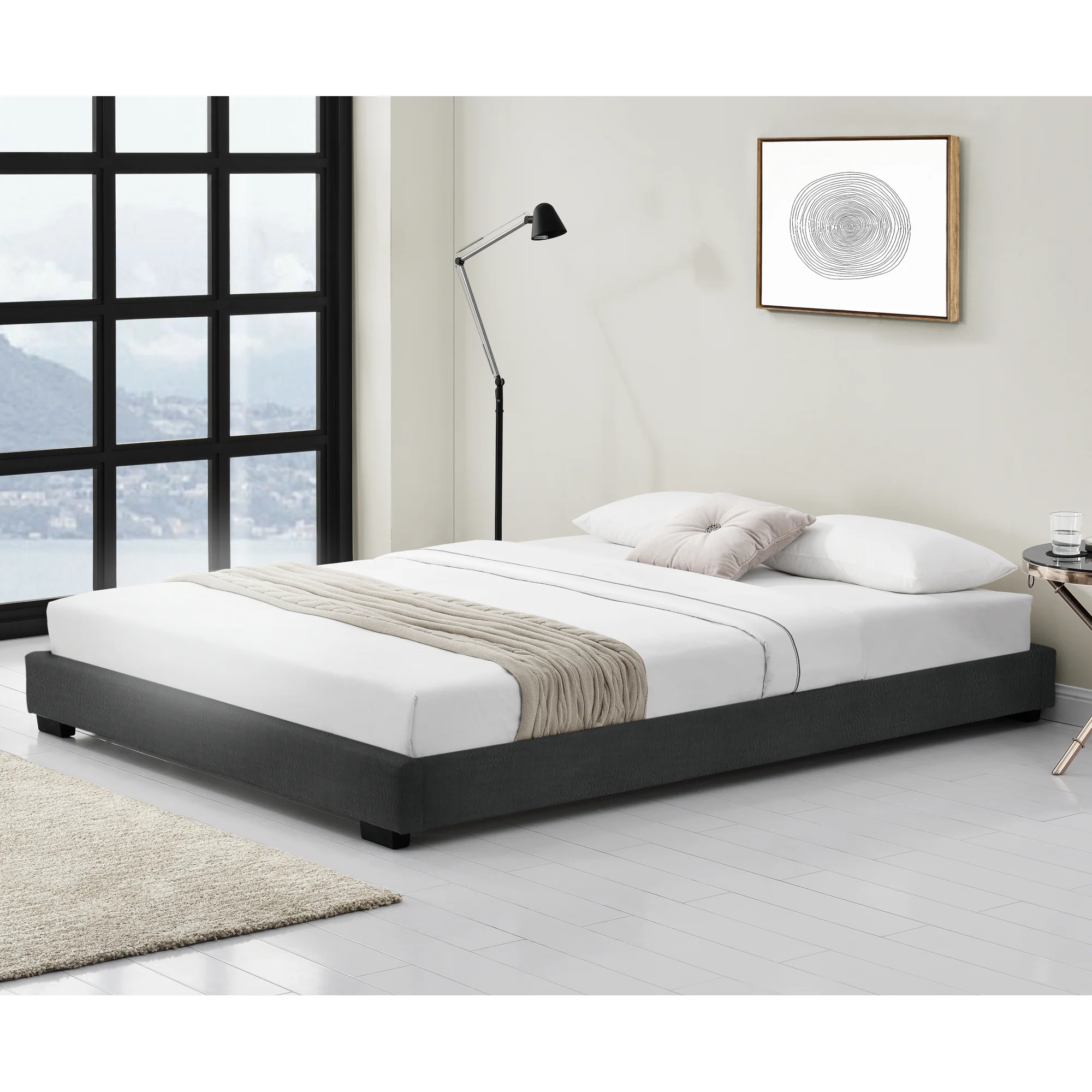 Modern houten bed Laag met bedbodem - 9 varianten - Image 9