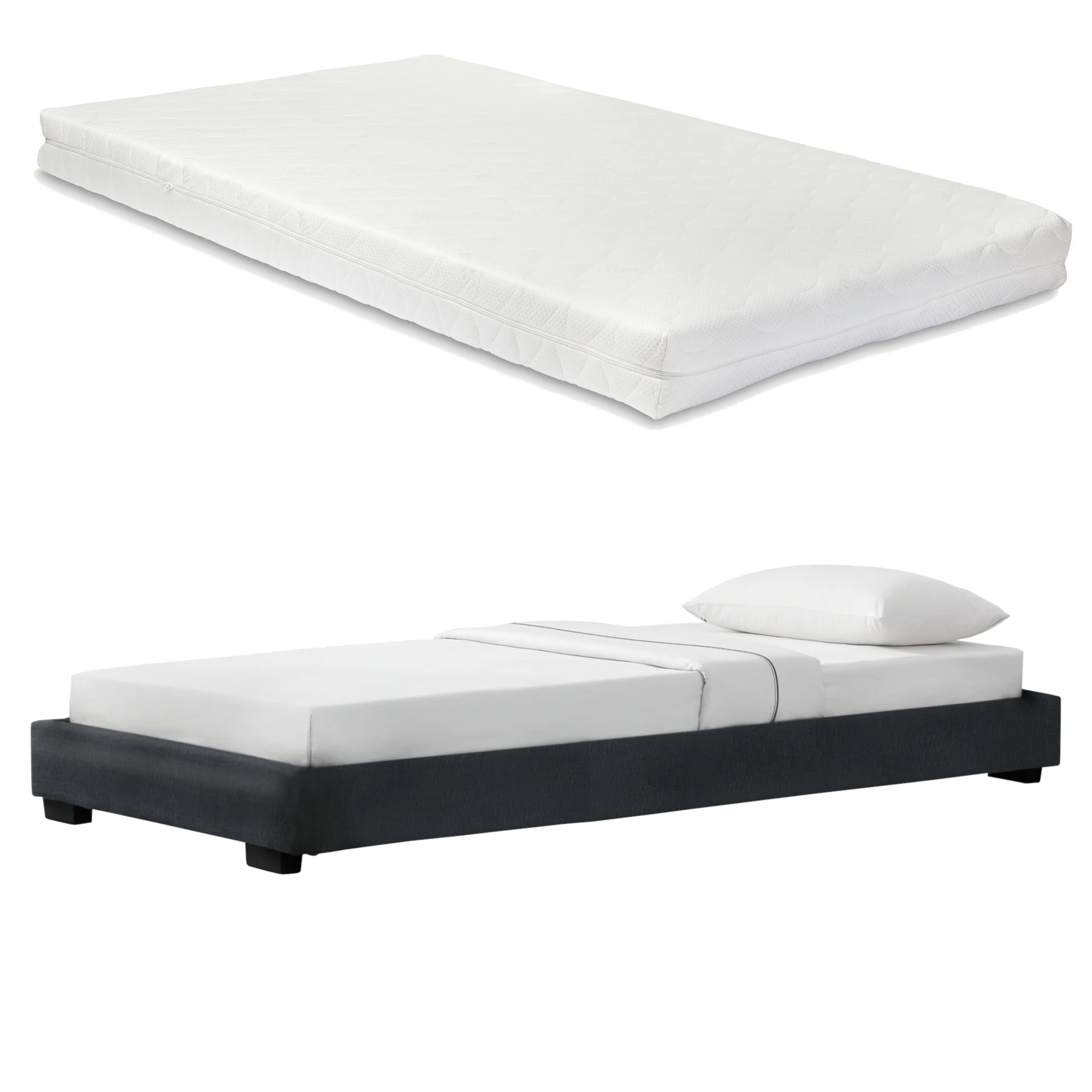 Modern bedframe kunstleer met matras - verschillende maten en kleuren - Image 10