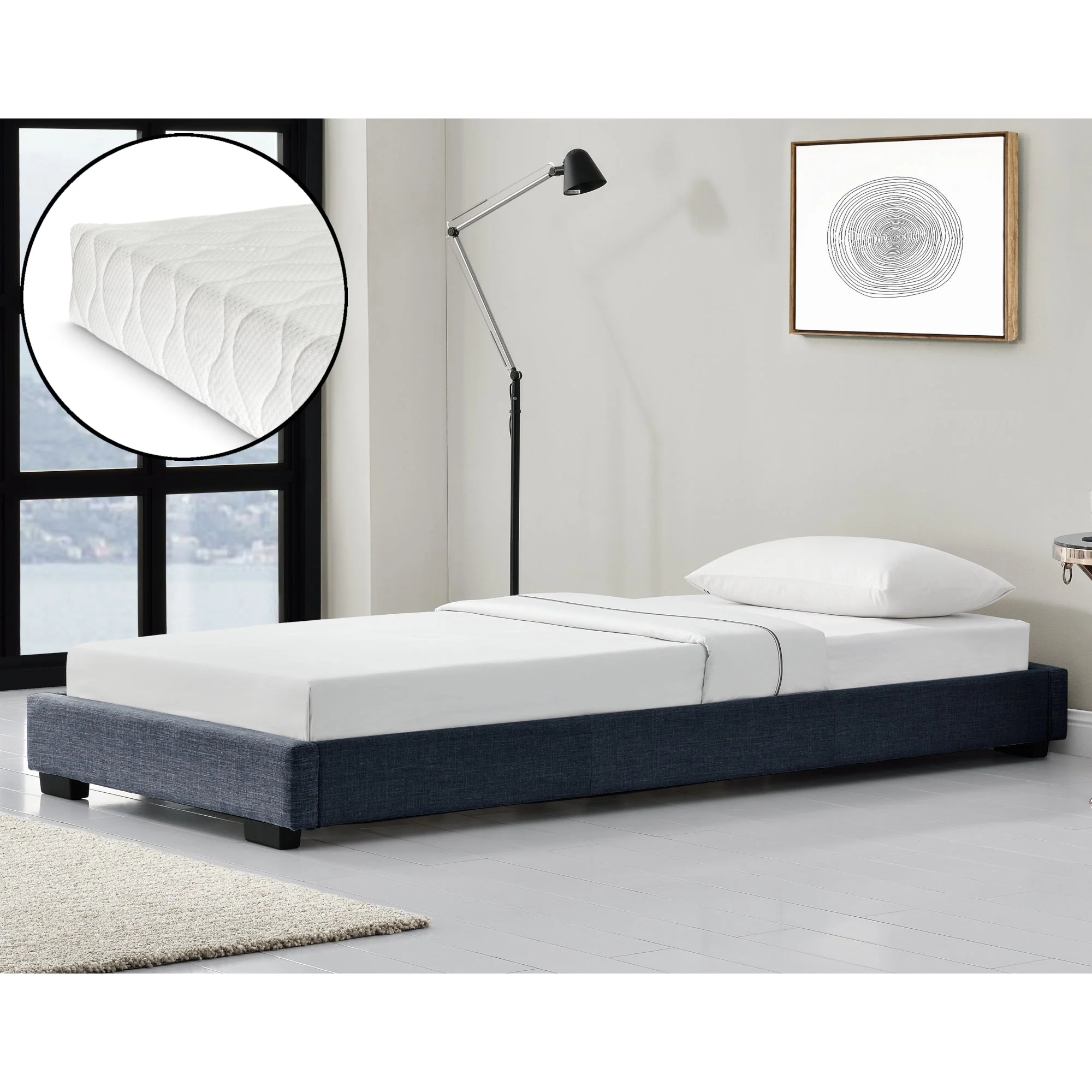 Modern bedframe kunstleer met matras - verschillende maten en kleuren - Image 13