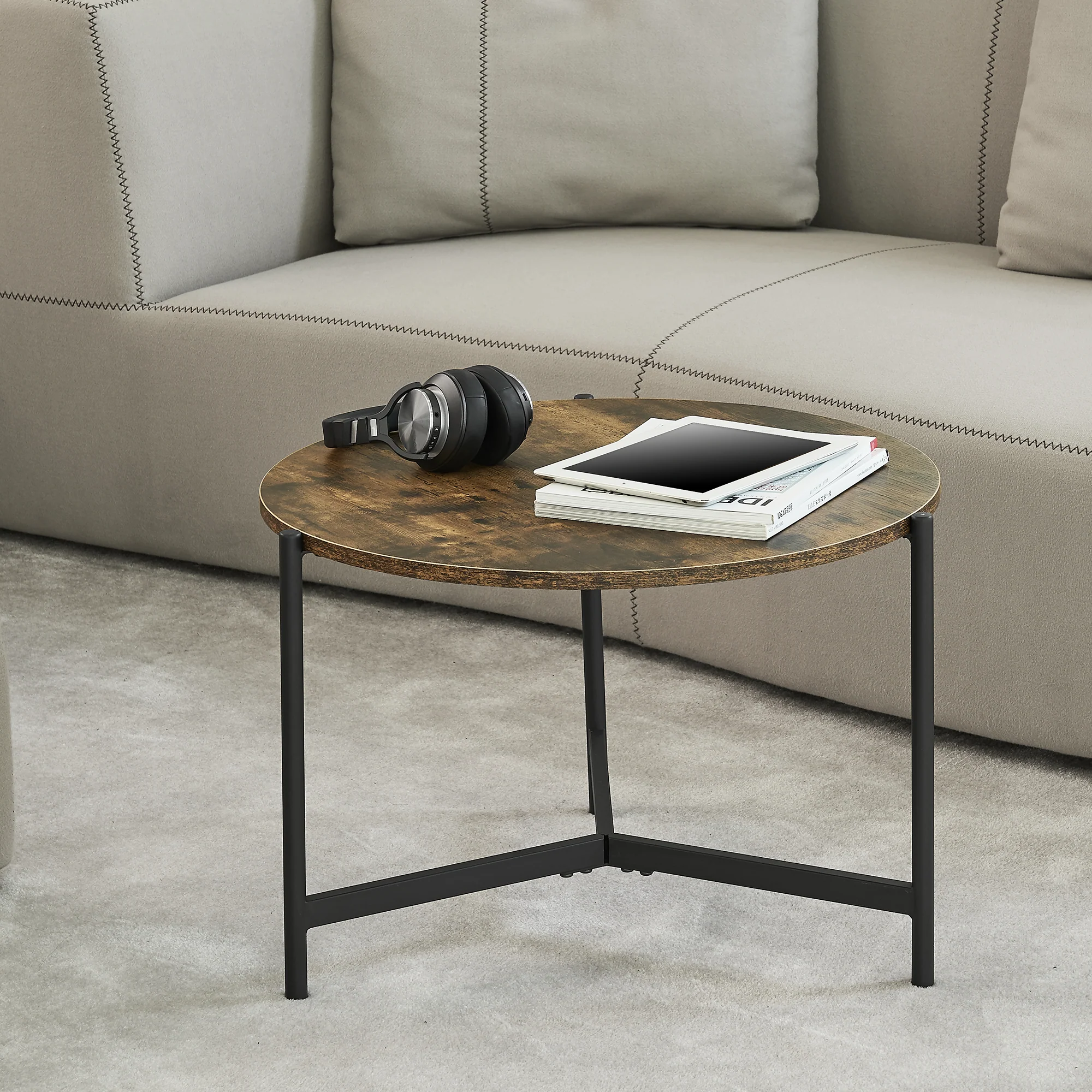 [en.casa] Salontafel Køge rond 40xØ60 cm - 2 varianten - Image 2