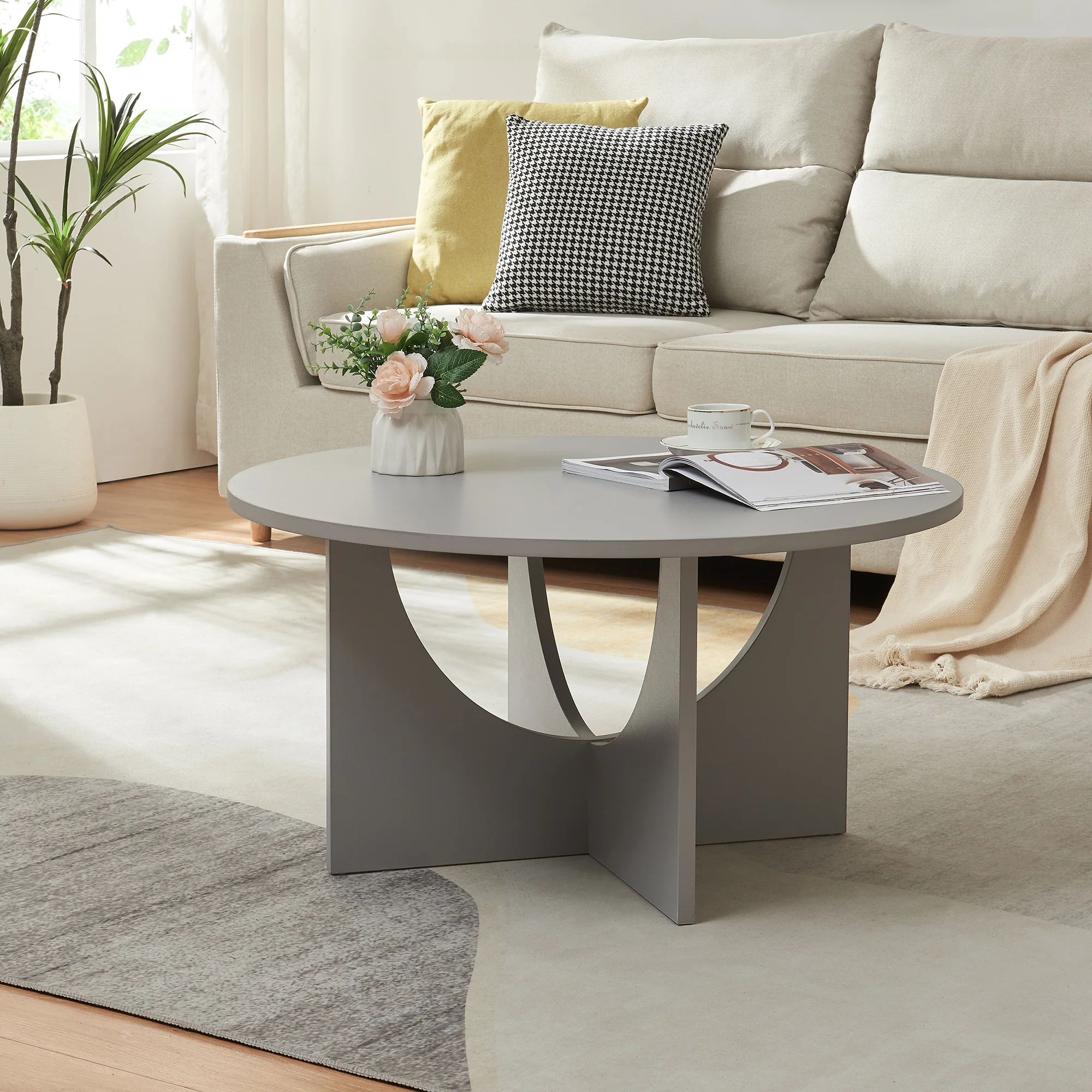 Salontafel Rindal rond 80x41,5 cm [en.casa] - Image 3