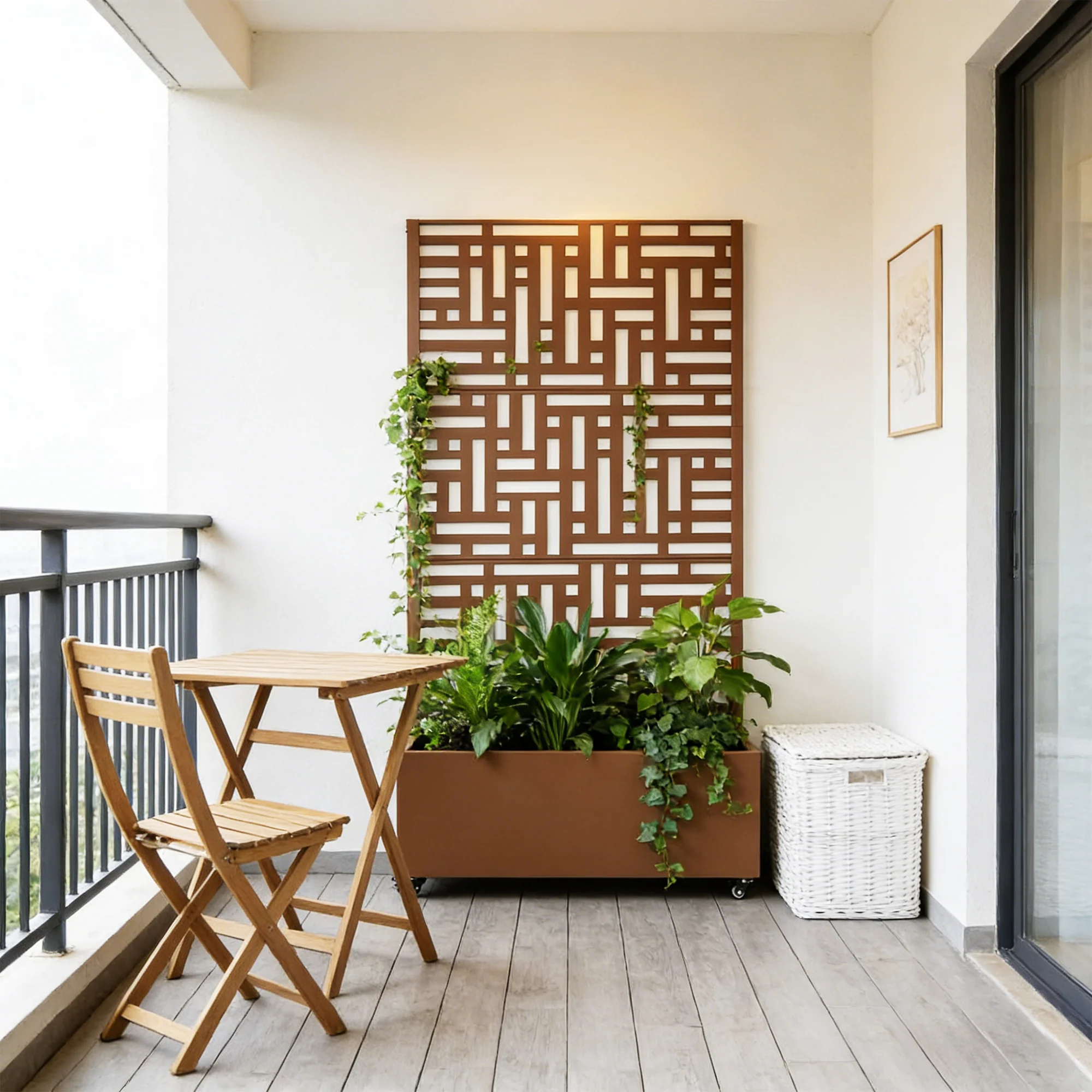 Tuinscherm Bernalda met plantenbak op wielen casa.pro - Image 4