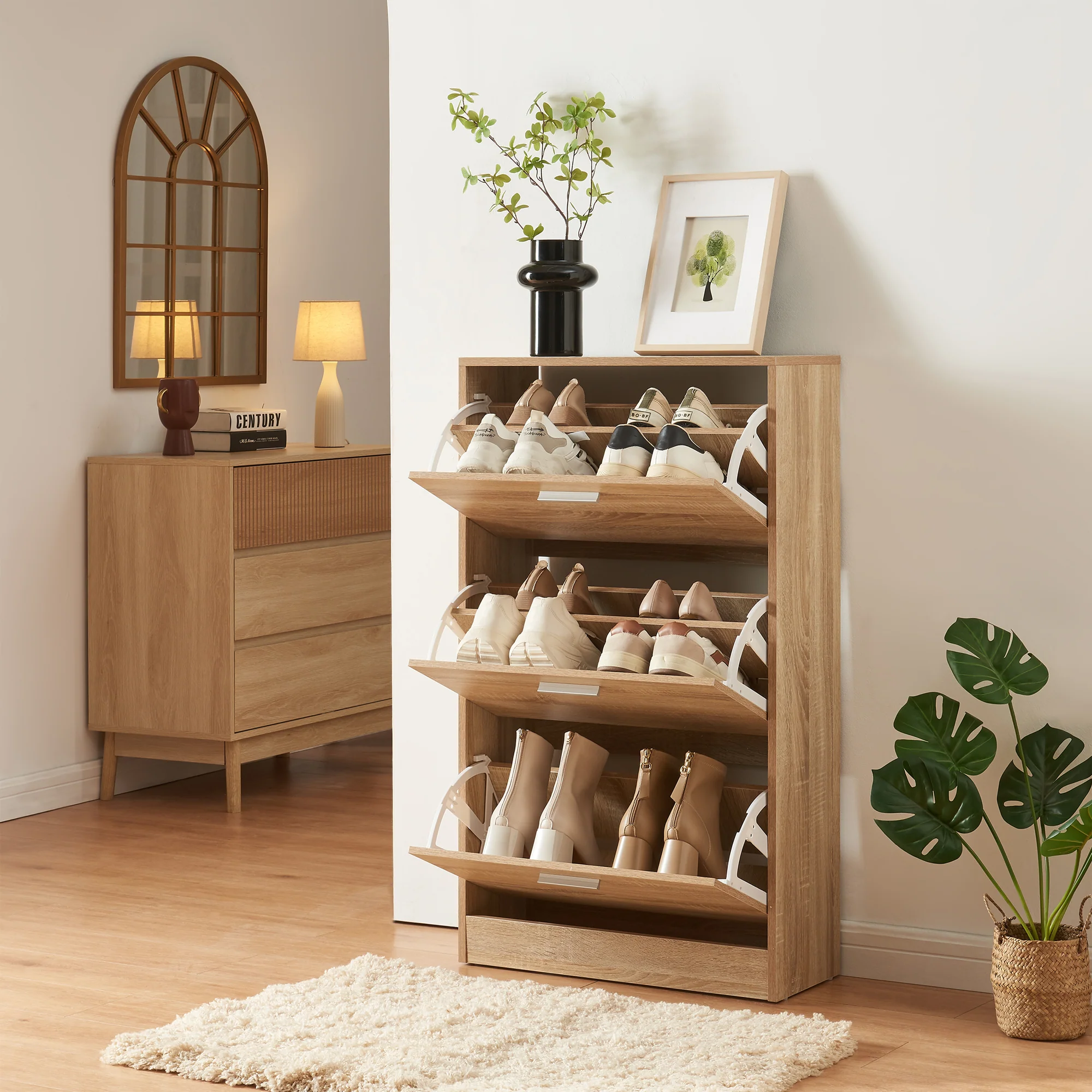 Schoenenkast Sykkylven kleppen met bovenblad [en.casa] - Image 13