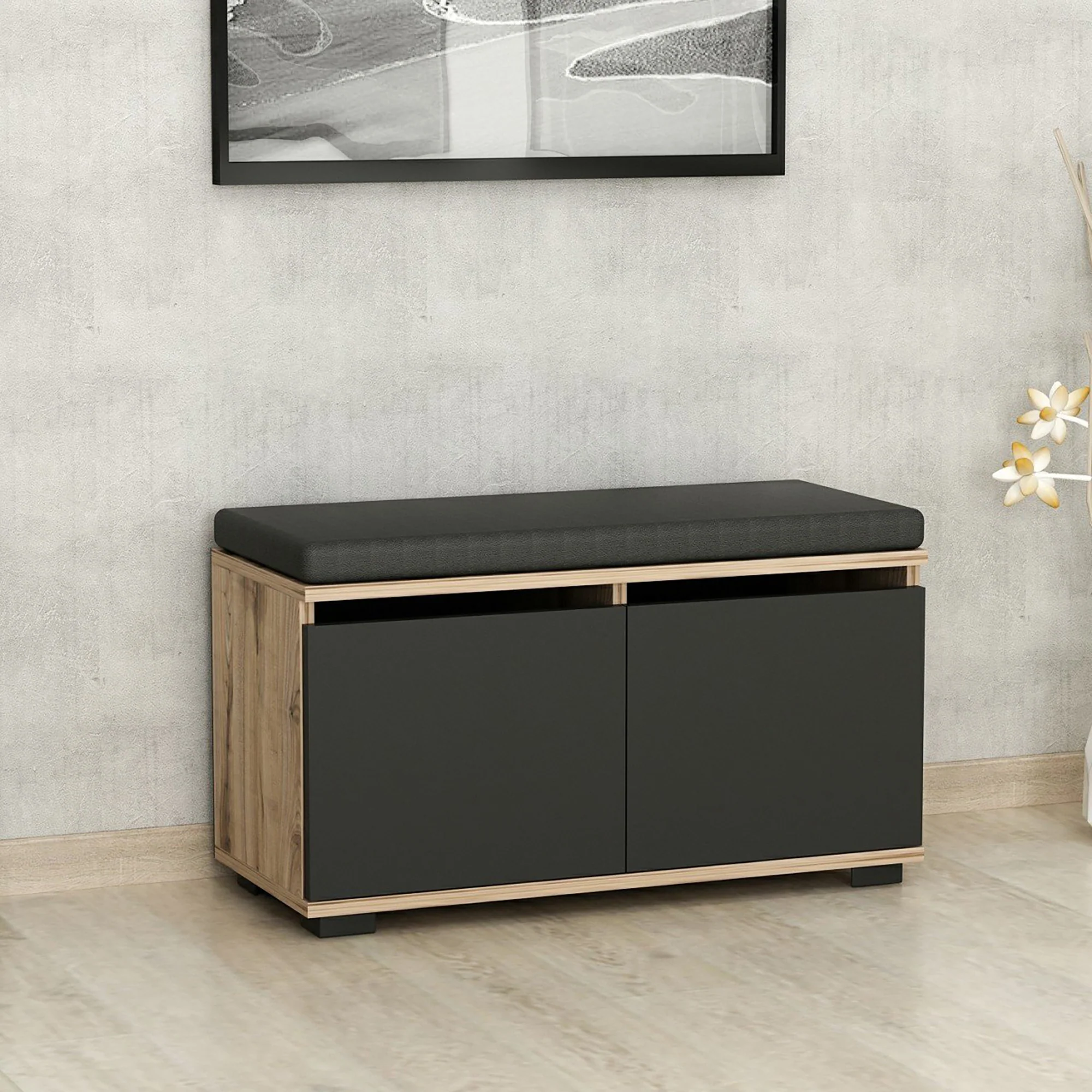 [en.casa] Schoenenrek Brande 42x80x35 cm - 2 varianten - Image 2