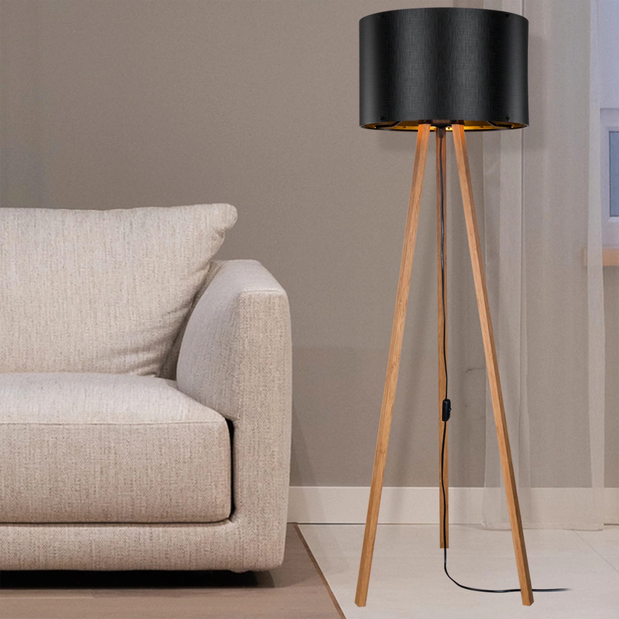 [lux.pro] Staande lamp vloerlamp E27 Keynes - 4 varianten - Image 3
