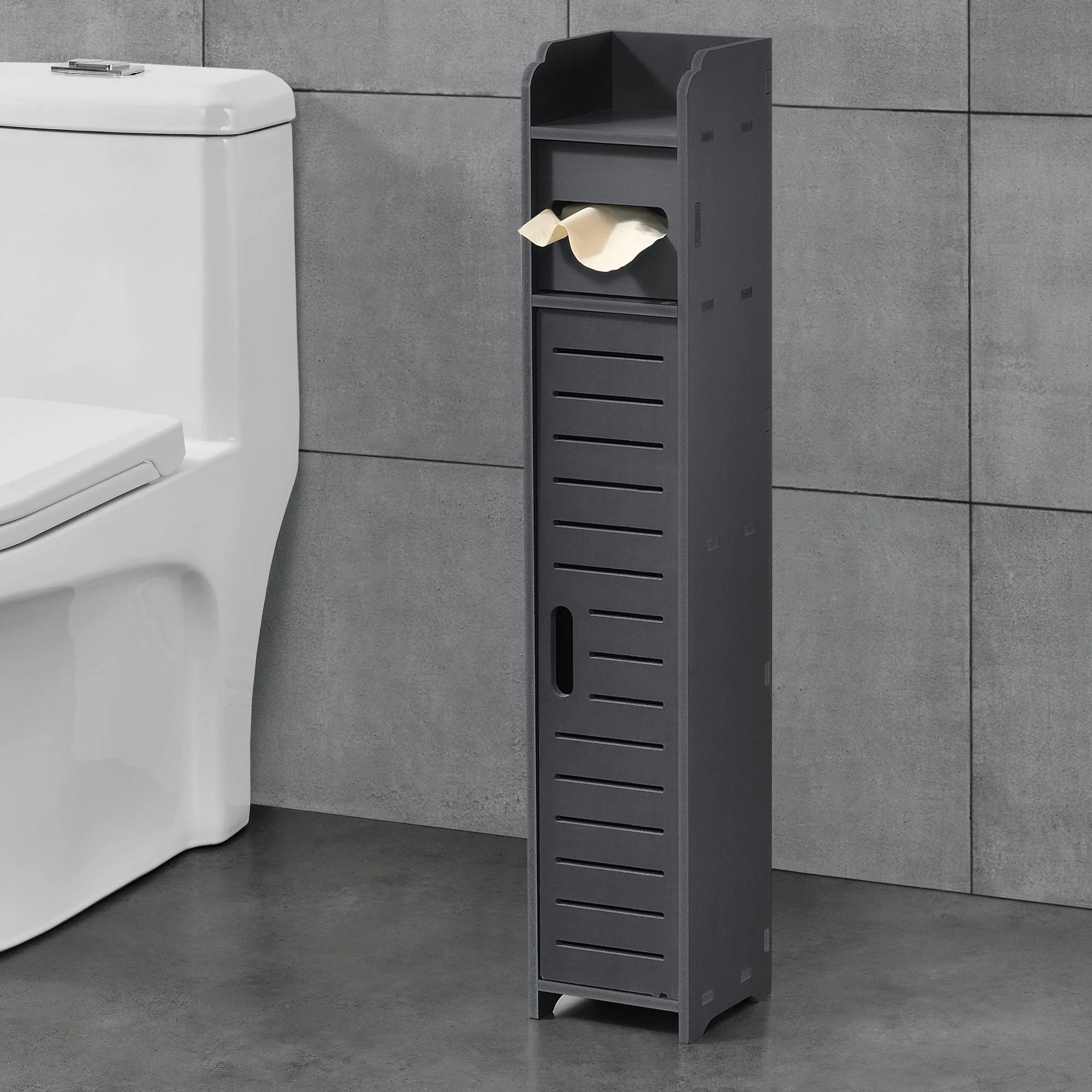 Toiletrol houder Leoben HKC badkamerkast toiletkast 80x15x15 cm - 2 varianten - Image 4