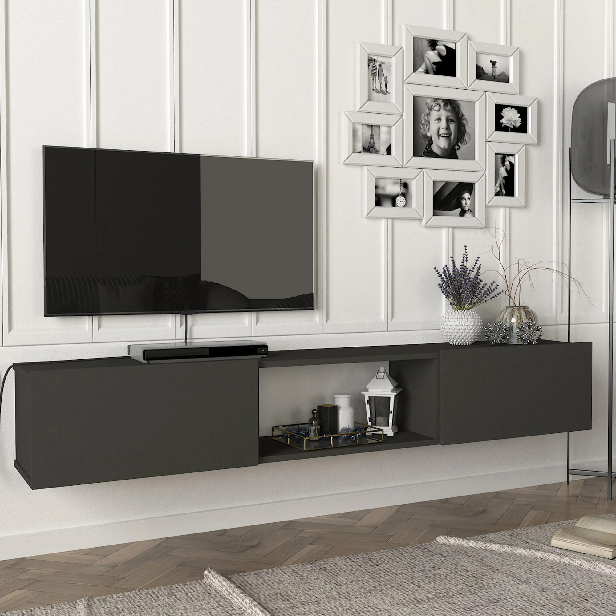 [en.casa] Tv-meubel Paltamo zwevend 180x31x29,5 cm - Image 9