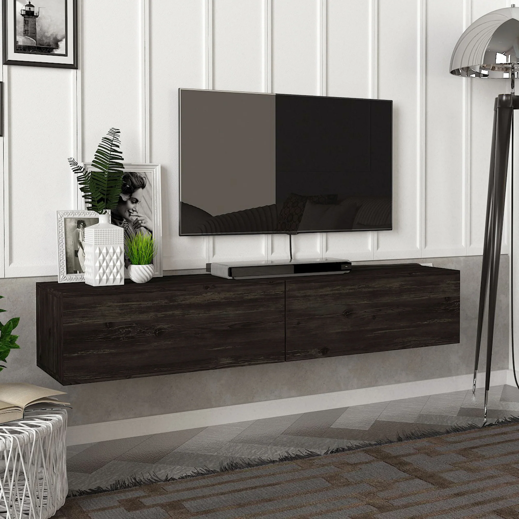 [en.casa] Tv-meubel Toivakka zwevend 135x31x25 cm - 7 varianten - Image 3